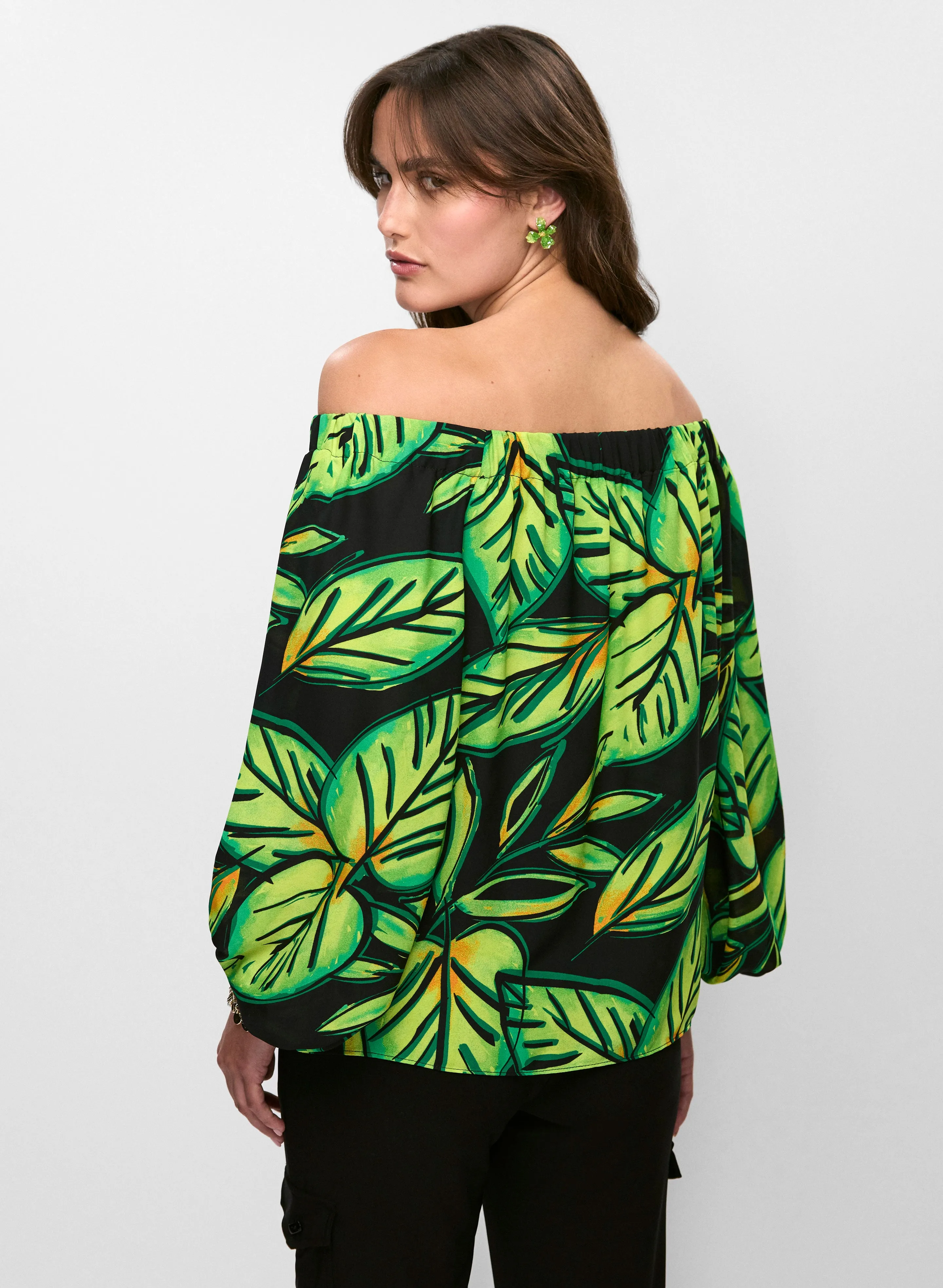 Joseph Ribkoff - Palm Leaf Blouse sold by Melanie Lyne product image thumbnail 4