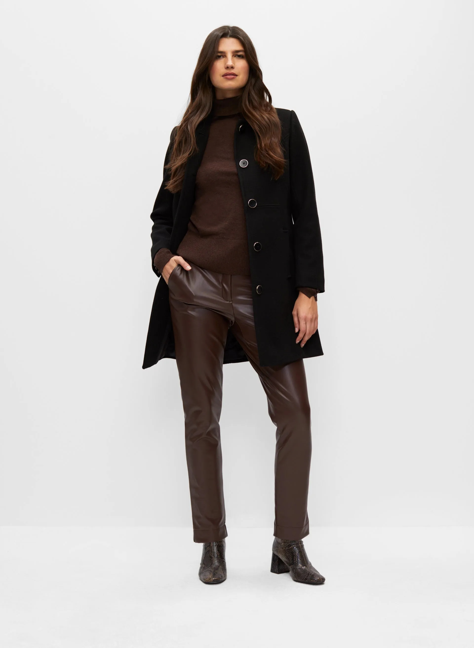 Stretch Wool Blend Coat sold by Melanie Lyne product image thumbnail 3