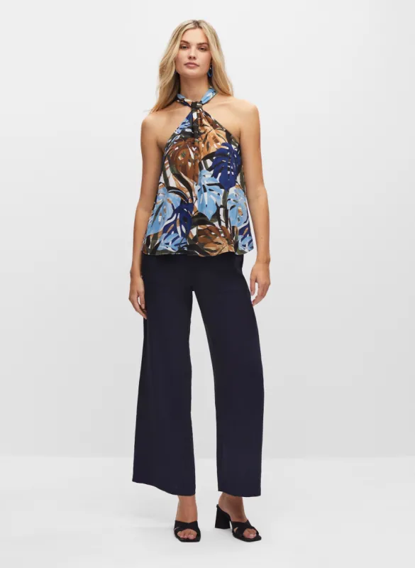 Palm Leaf Halter Neck Blouse sold by Melanie Lyne