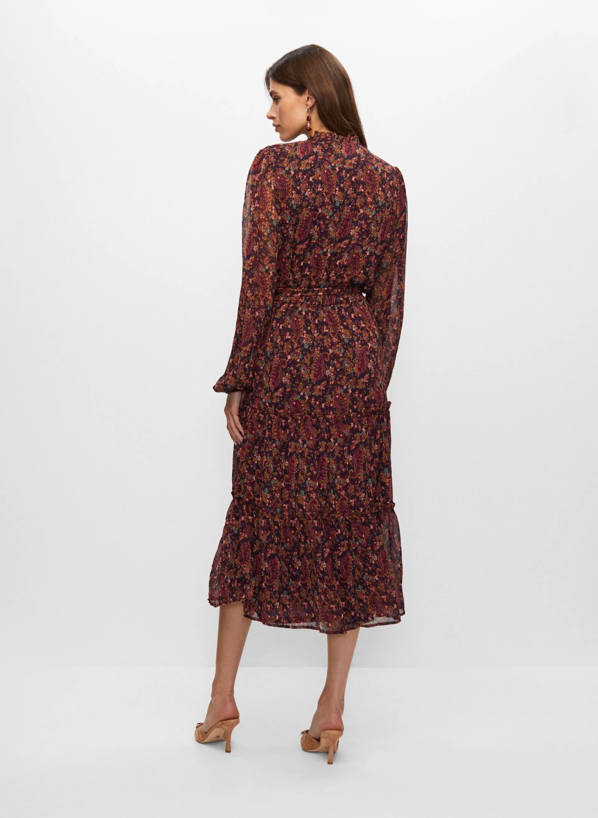 Split Neck Paisley Print Dress sold by Melanie Lyne product image thumbnail 4