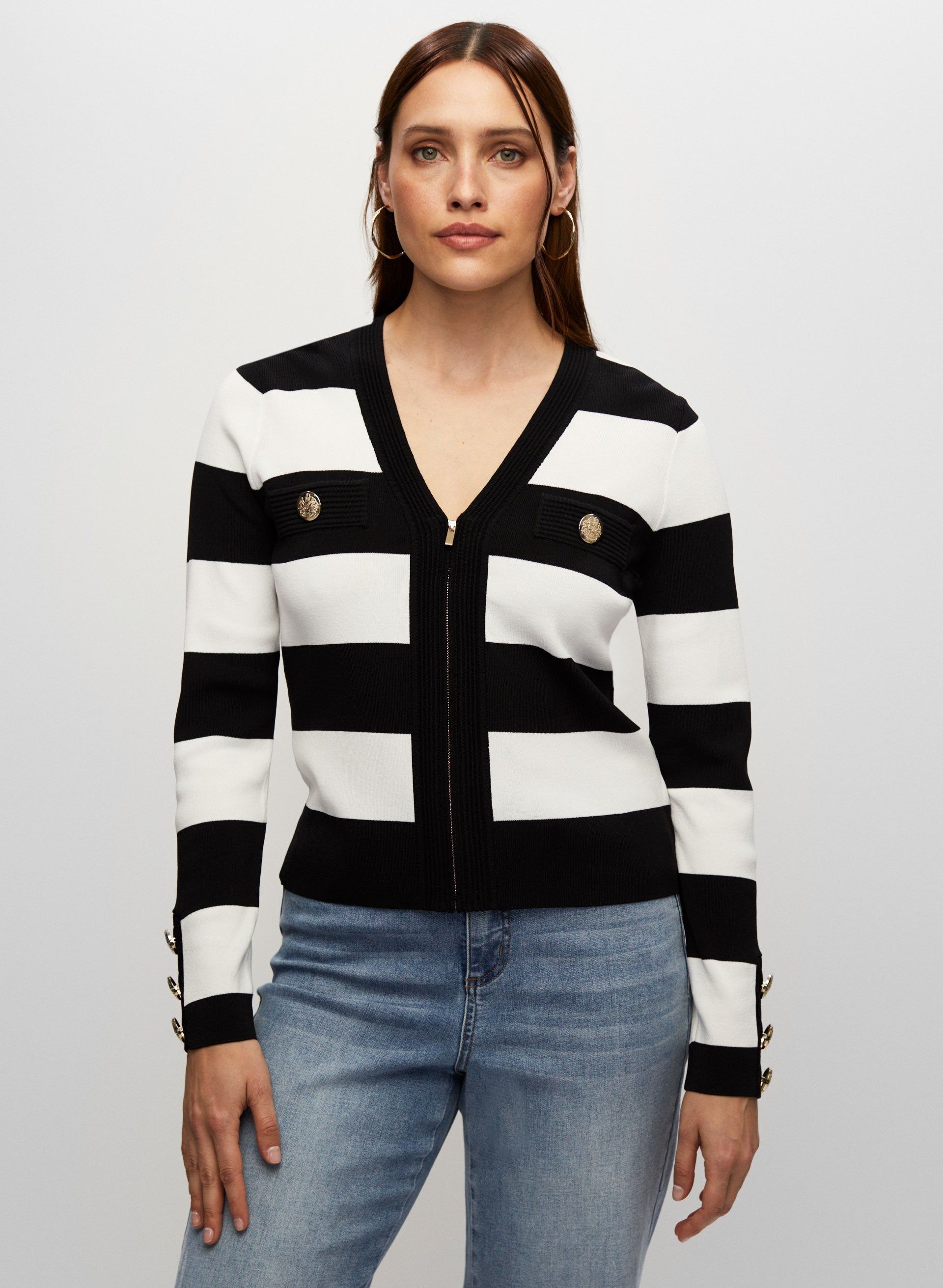 Striped Print Cardigan sold by Melanie Lyne product image thumbnail 5