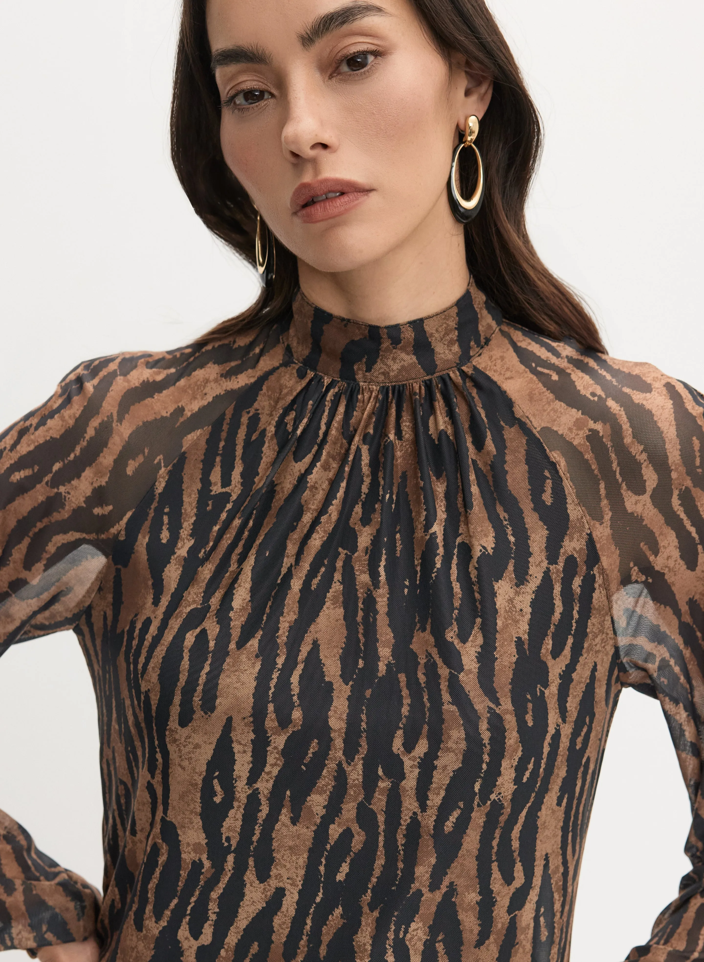 Animal Print Mesh Top sold by Melanie Lyne product image thumbnail 3