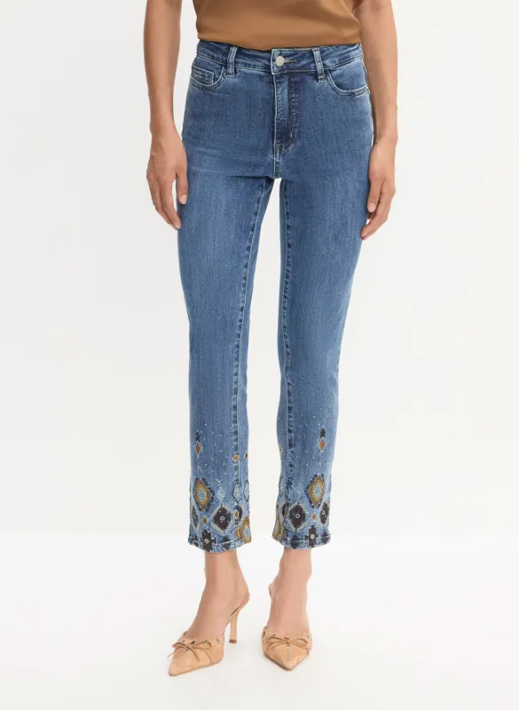 Pearl Detail Straight Leg Jeans sold by Melanie Lyne