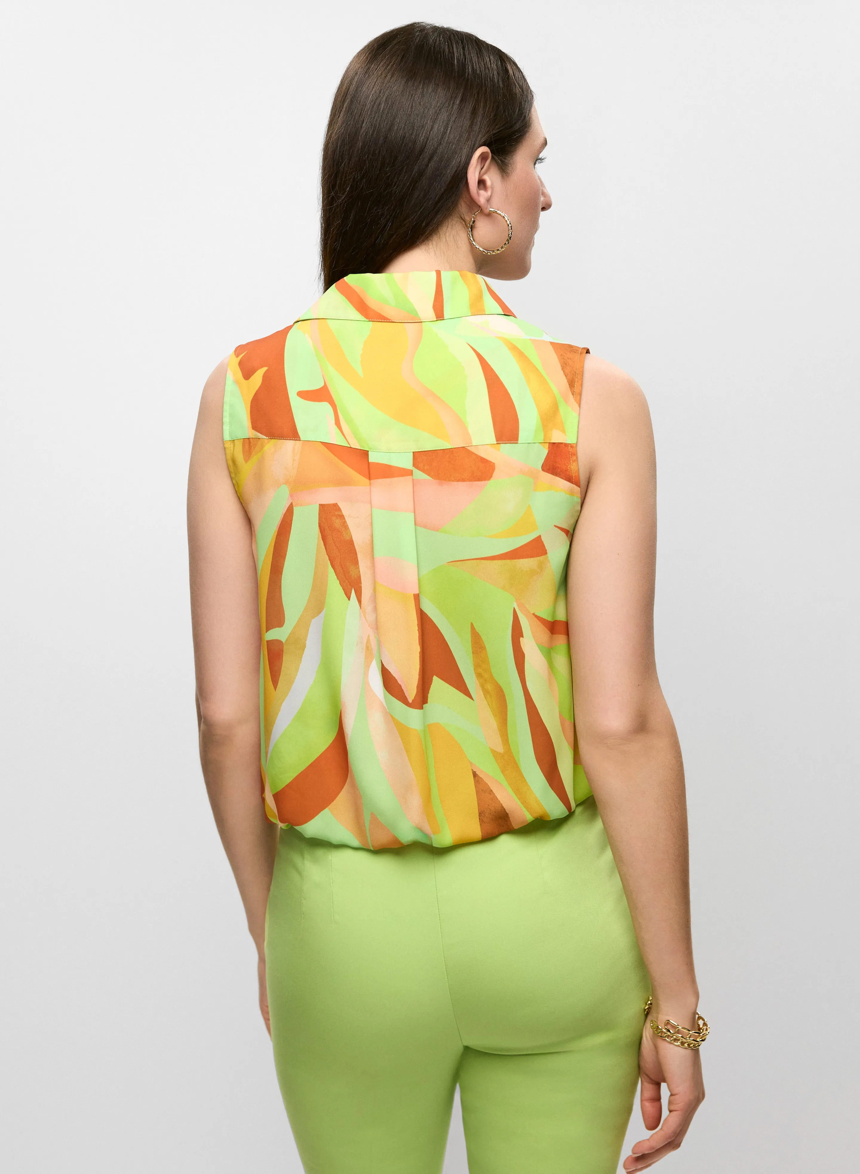 Abstract-Print Sleeveless Blouse sold by Melanie Lyne product image thumbnail 4