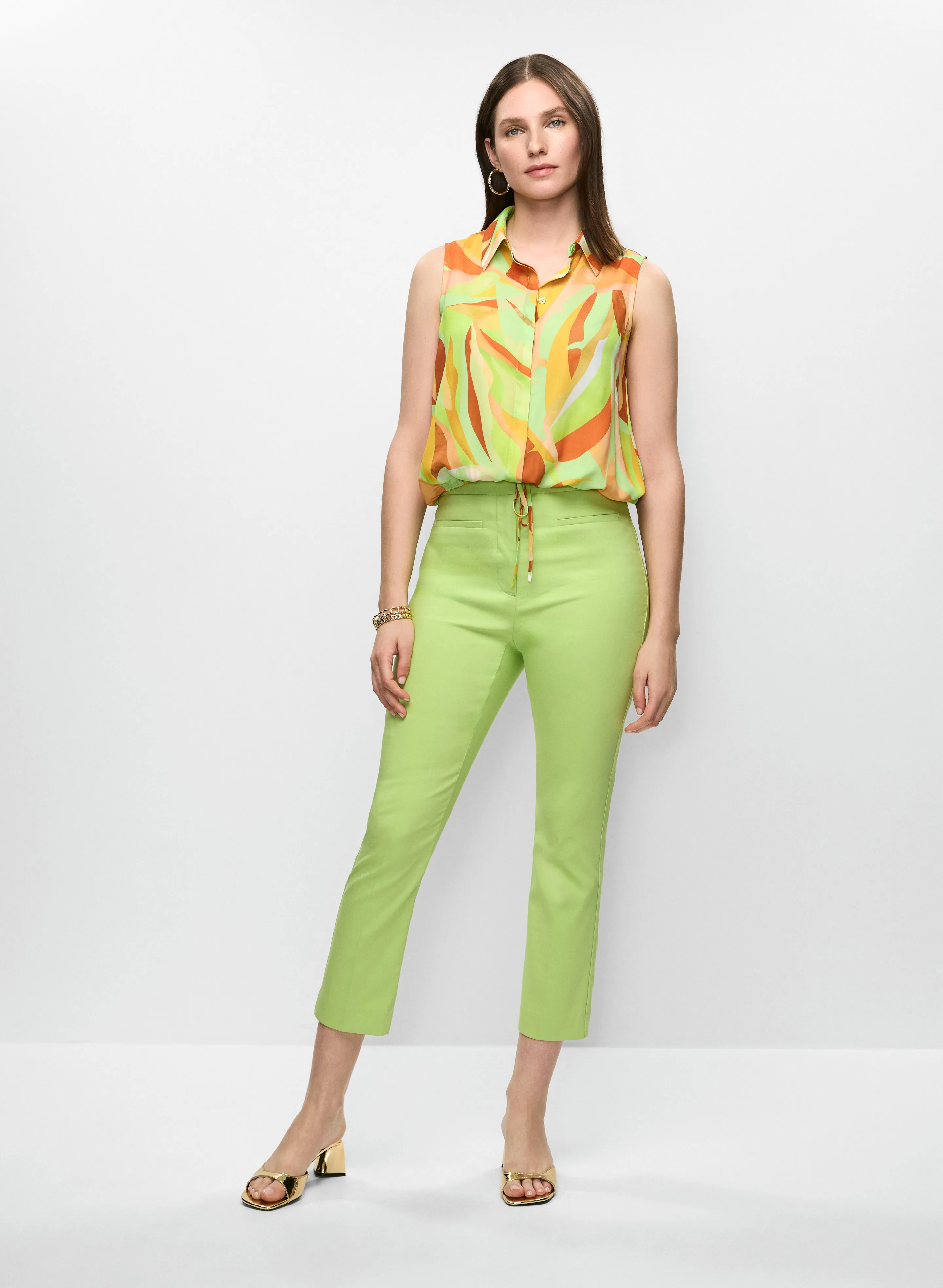 Abstract-Print Sleeveless Blouse sold by Melanie Lyne product image thumbnail 5