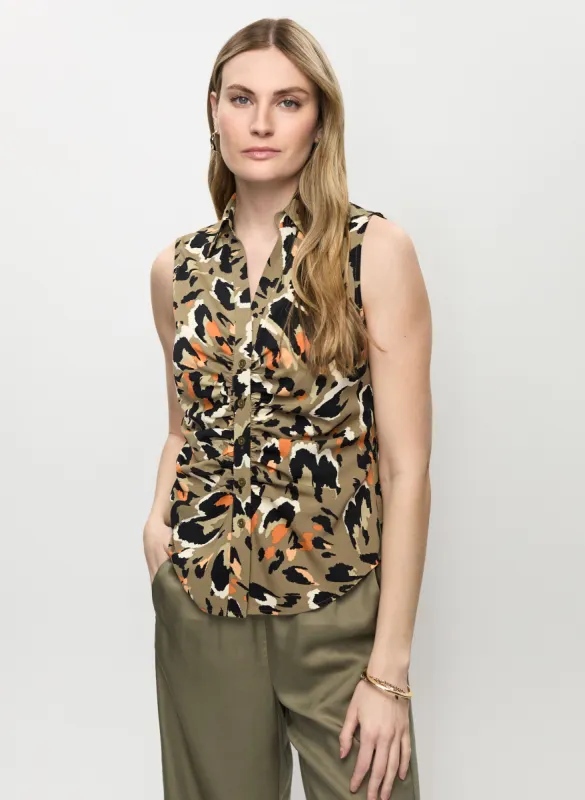 Leopard Print Sleeveless Blouse sold by Melanie Lyne