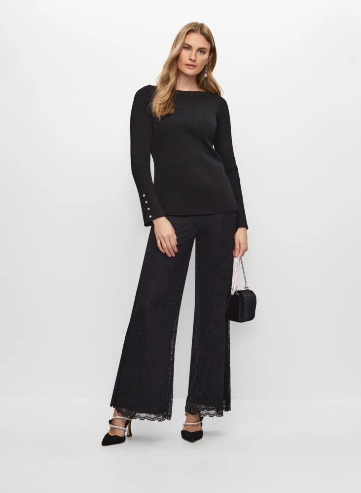 Rib Knit Pullover & Lace Pants sold by Melanie Lyne