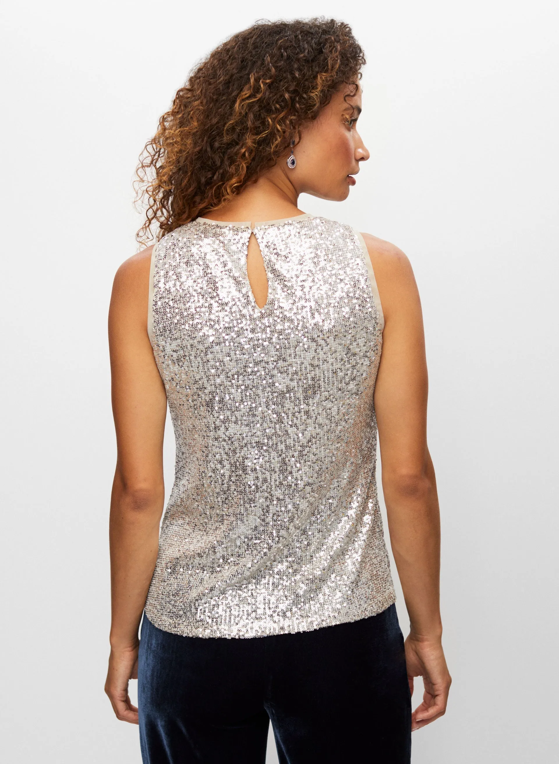 Sleeveless Sequin Detail Blouse sold by Melanie Lyne product image thumbnail 2