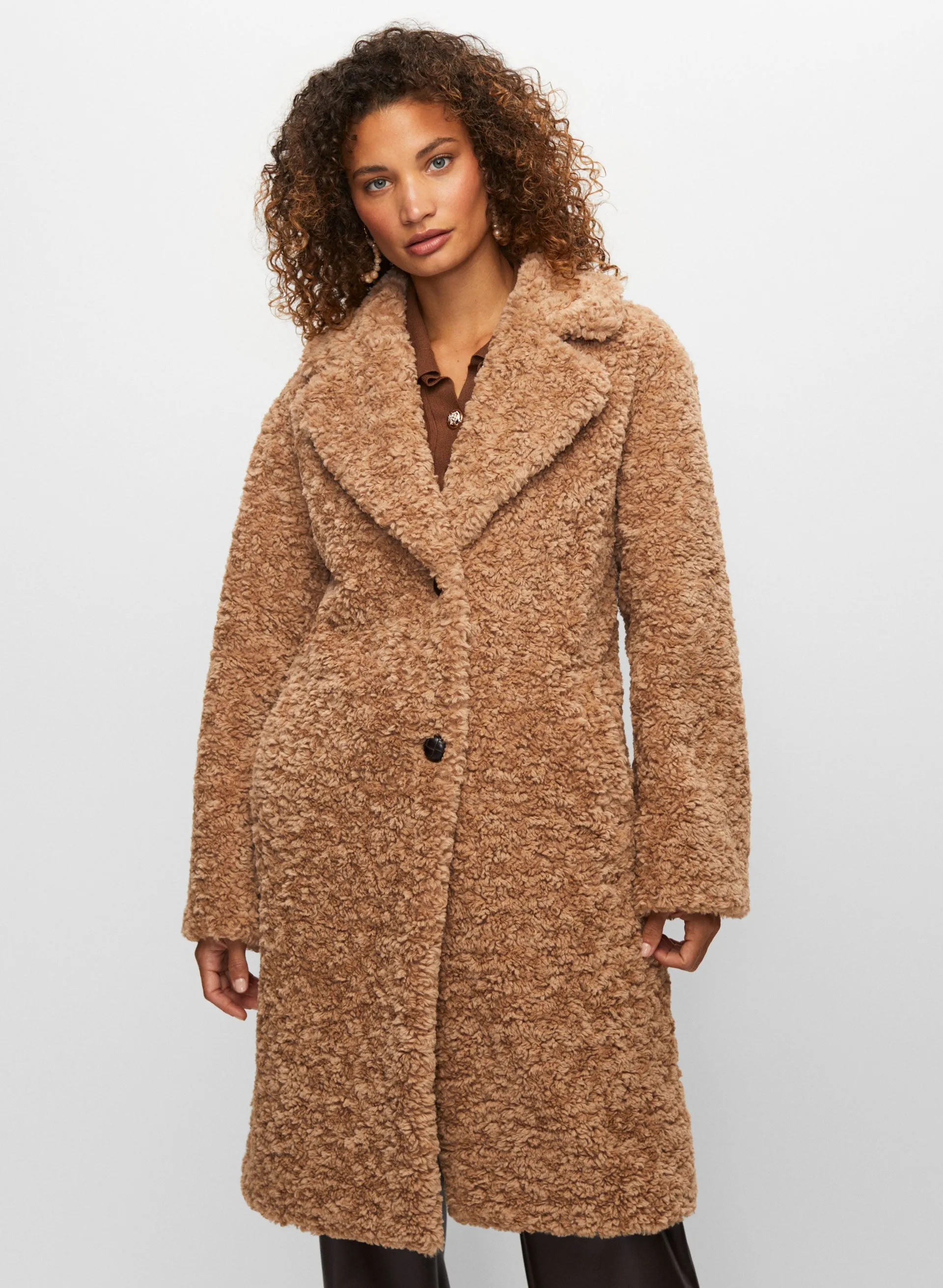 Button Front Faux Fur Coat sold by Melanie Lyne