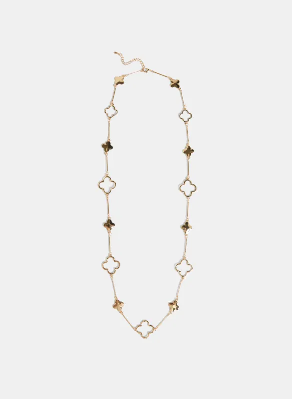 Clover Insert Long Necklace sold by Melanie Lyne