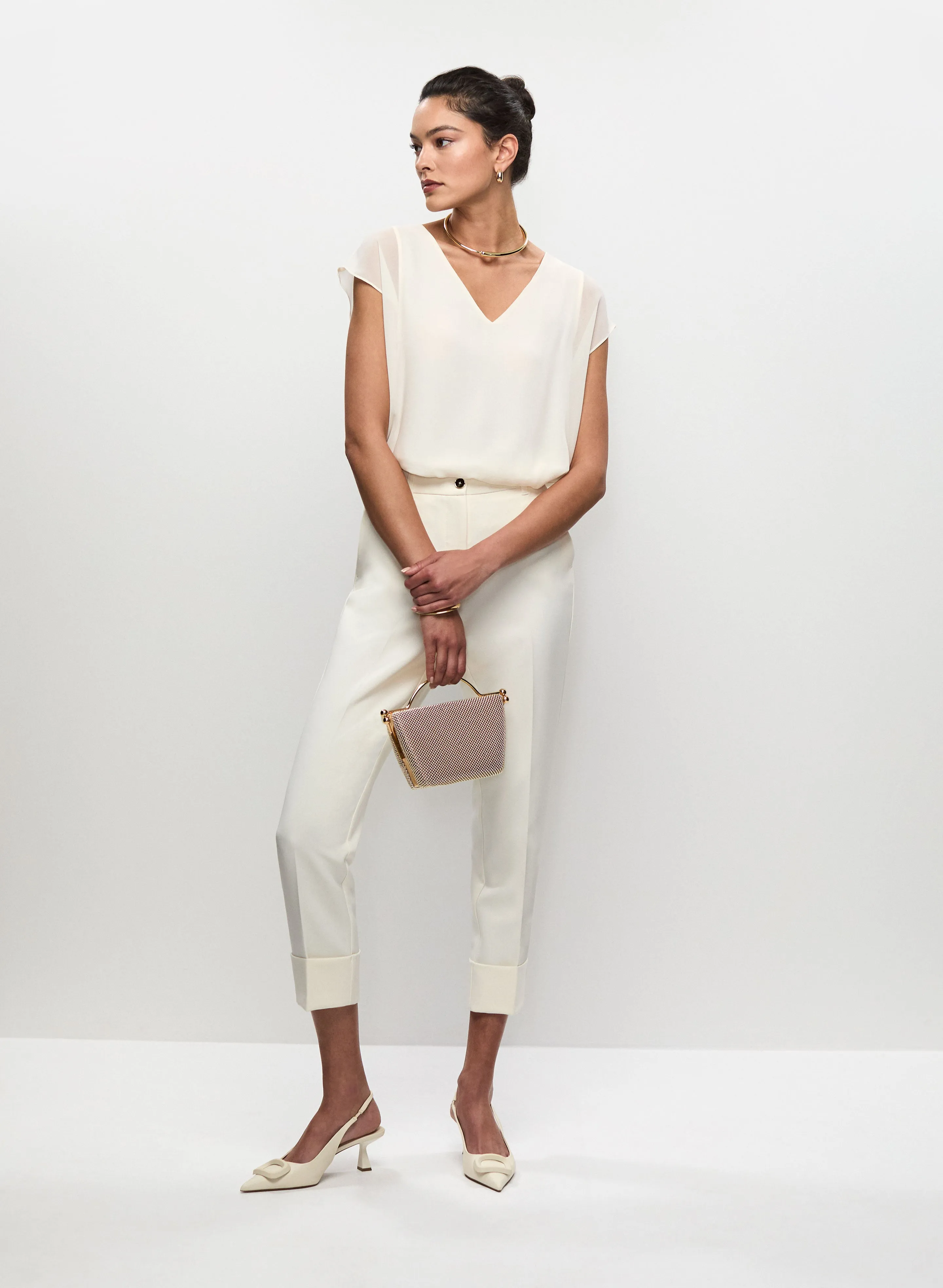 V-Neck Chiffon Blouse sold by Melanie Lyne product image thumbnail 3