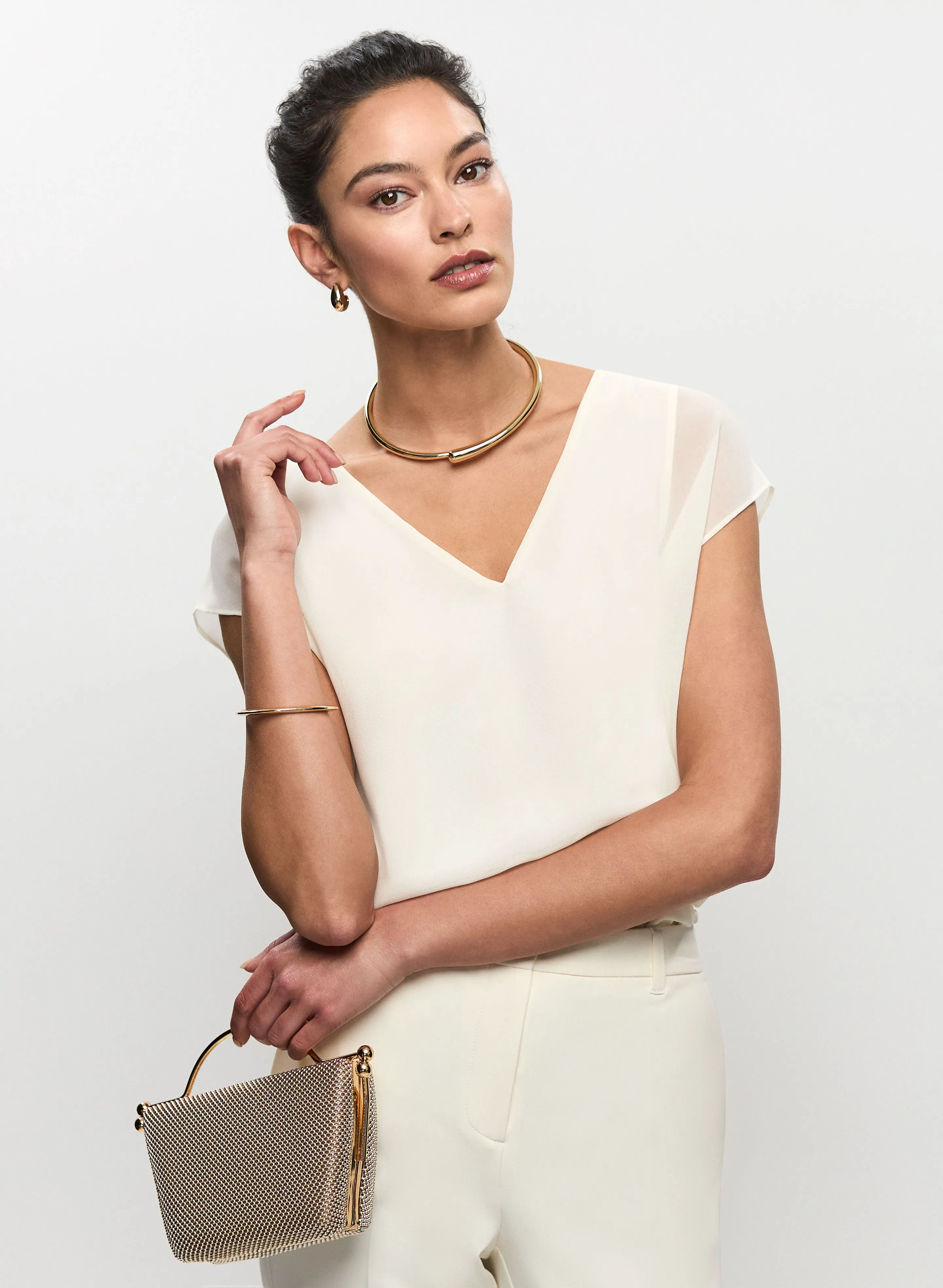 V-Neck Chiffon Blouse sold by Melanie Lyne