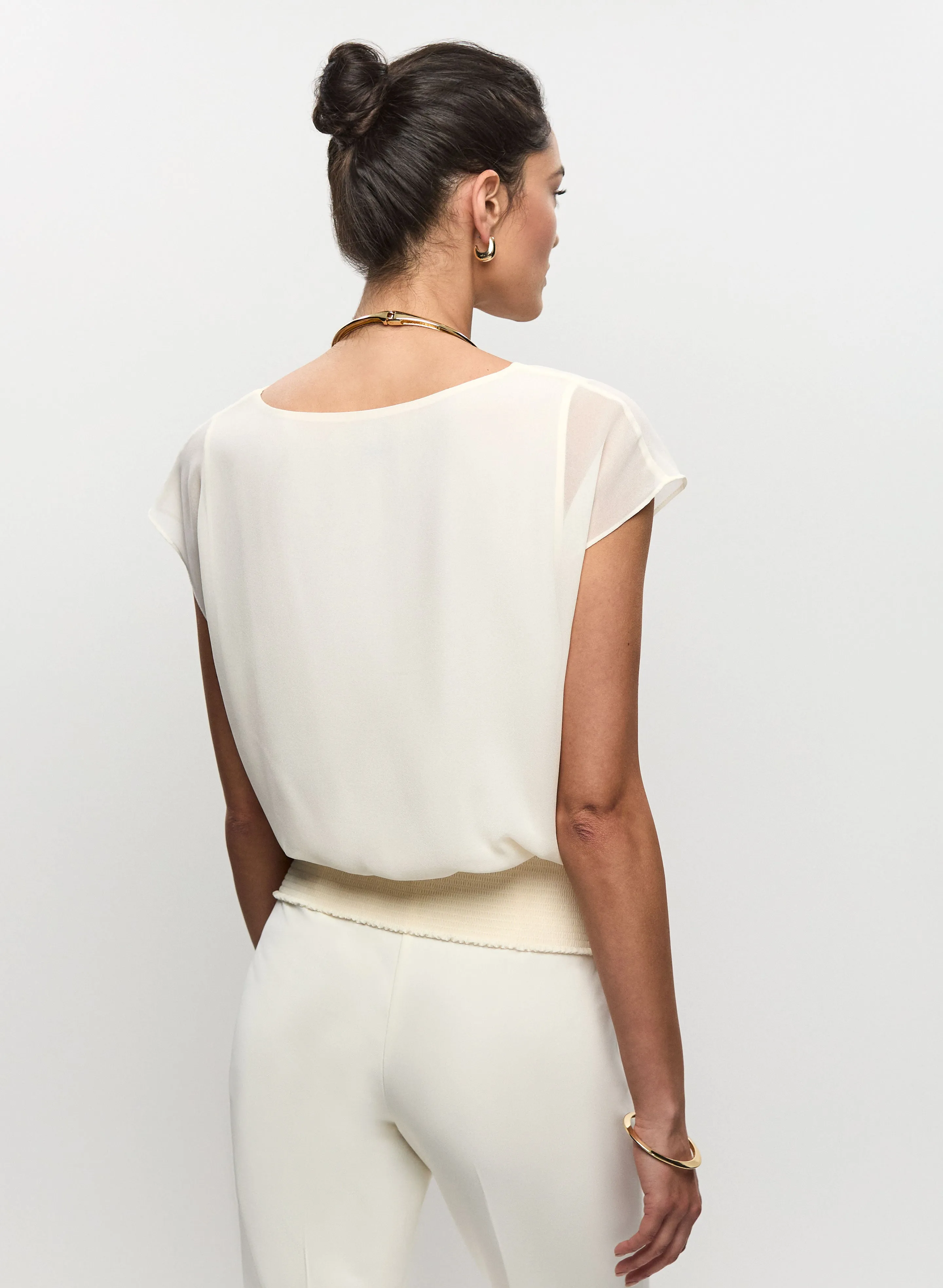 V-Neck Chiffon Blouse sold by Melanie Lyne product image thumbnail 4