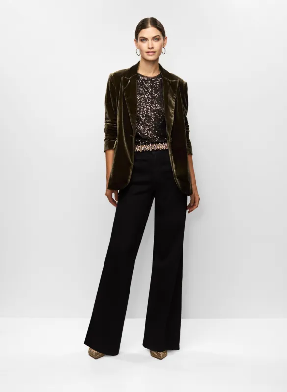Velvet Jacket, Sequin Top & Jeans sold by Melanie Lyne
