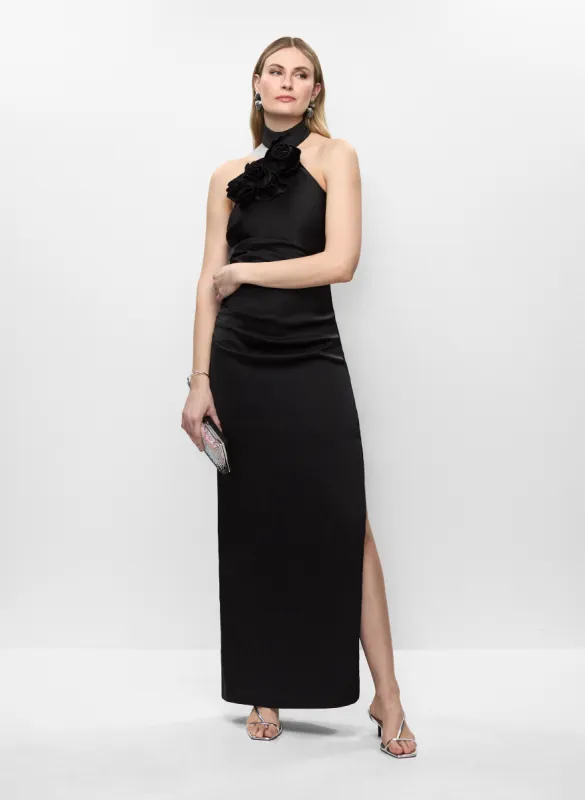 Satin Halter Dress With Rosettes sold by Melanie Lyne