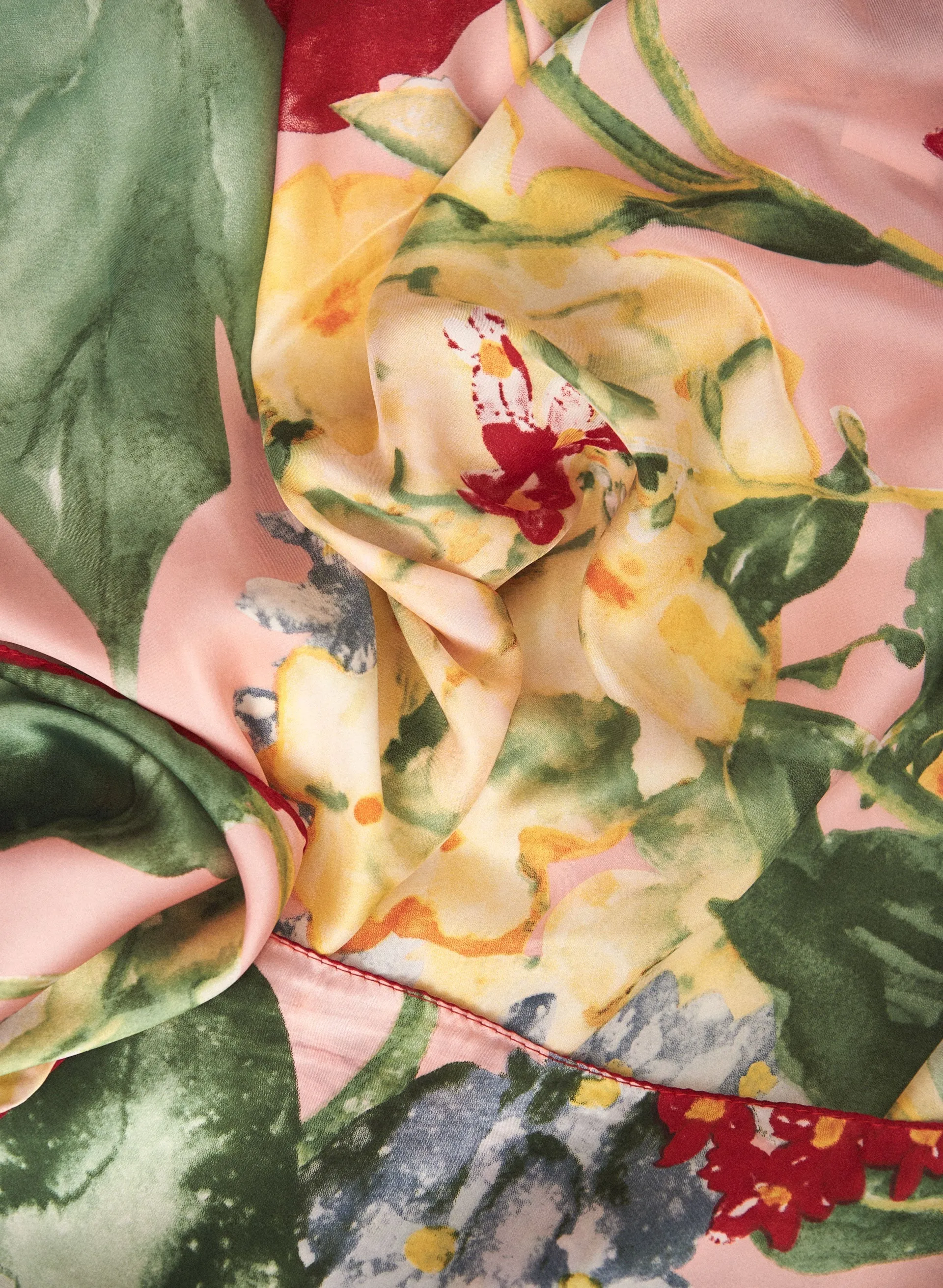 Floral & Leaf Print Square Scarf sold by Melanie Lyne product image thumbnail 2