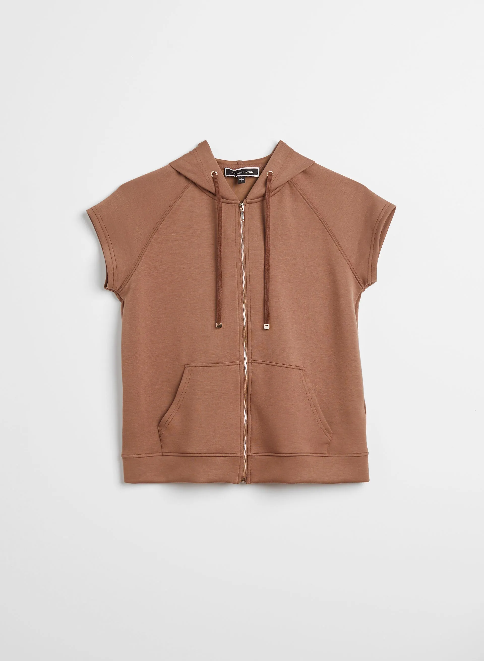 Short Sleeve Zip Front Hoodie sold by Melanie Lyne product image thumbnail 5