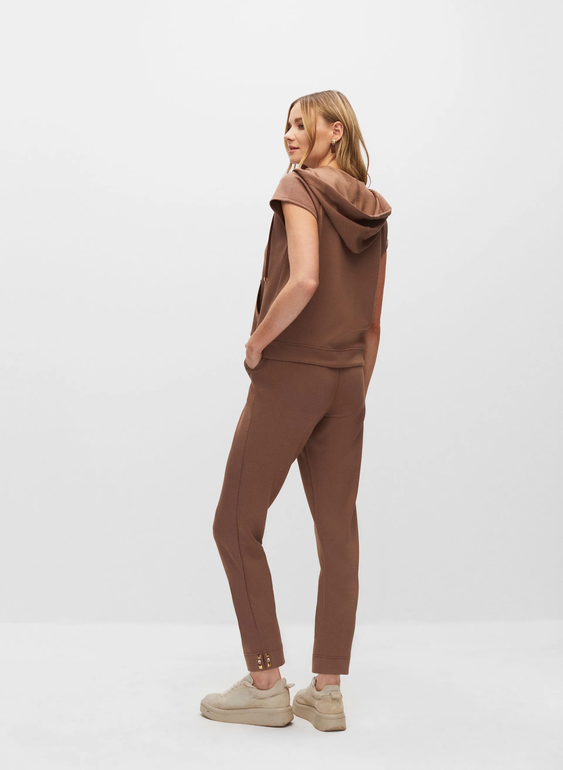 Short Sleeve Zip Front Hoodie sold by Melanie Lyne product image thumbnail 4