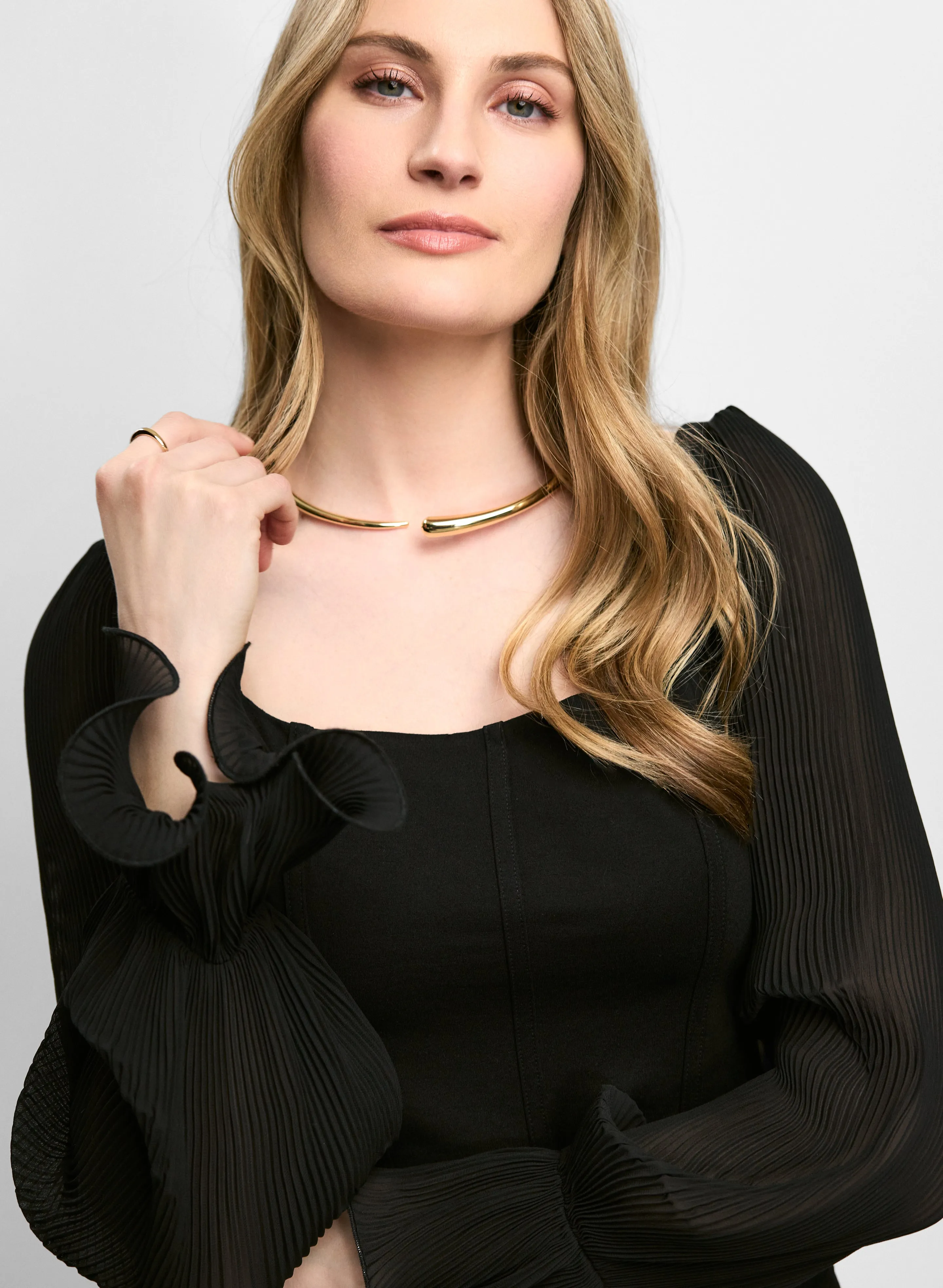 Square Neck Pleated Sleeve Top sold by Melanie Lyne product image thumbnail 2