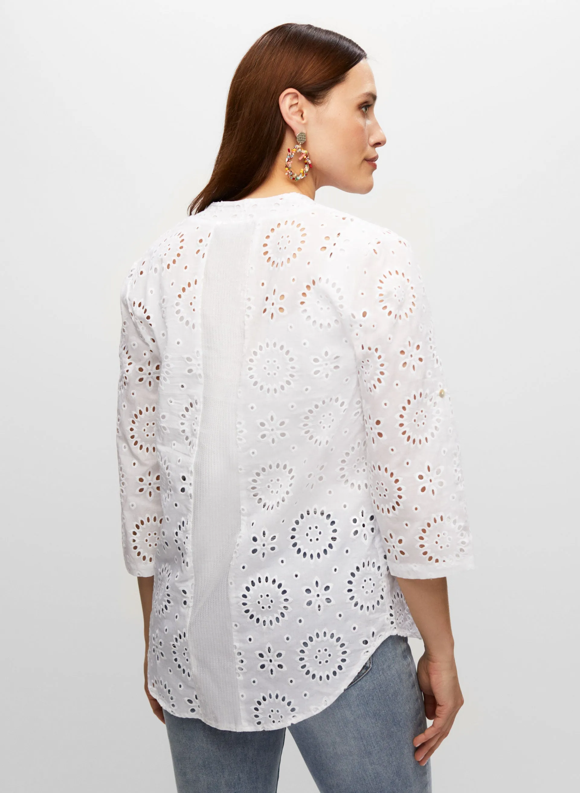 Sequin Pocket Eyelet Blouse sold by Melanie Lyne product image thumbnail 4