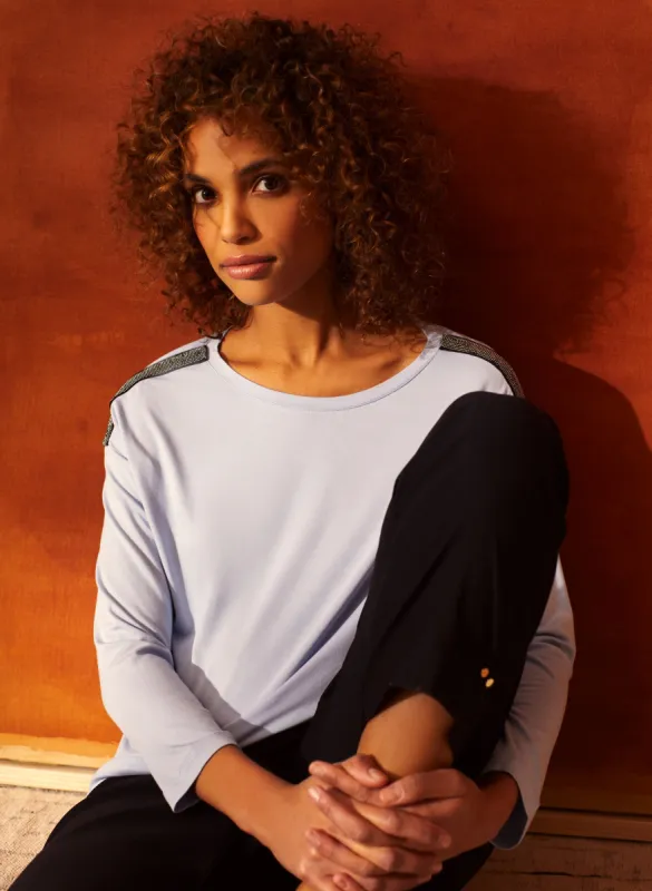 Bead Trim Long Sleeve Tee sold by Melanie Lyne