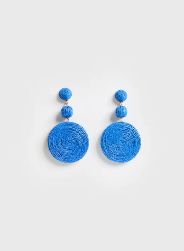 Round Raffia Earrings sold by Melanie Lyne