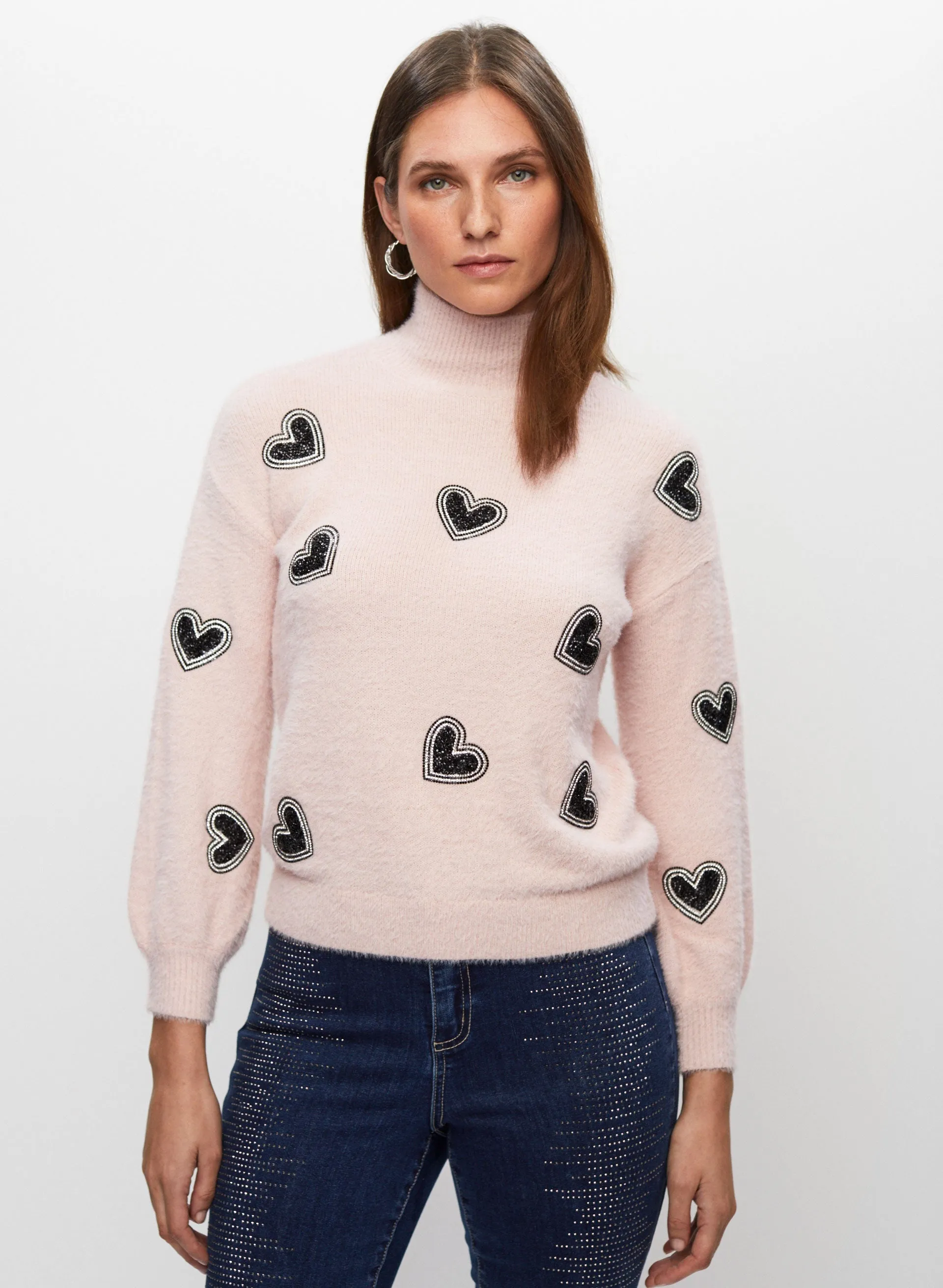 Frank Lyman - Heart Appliqué Sweater sold by Melanie Lyne