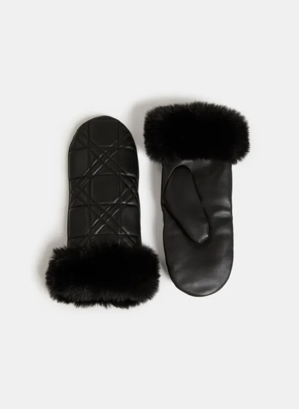 Quilted Vegan Leather Mittens sold by Melanie Lyne