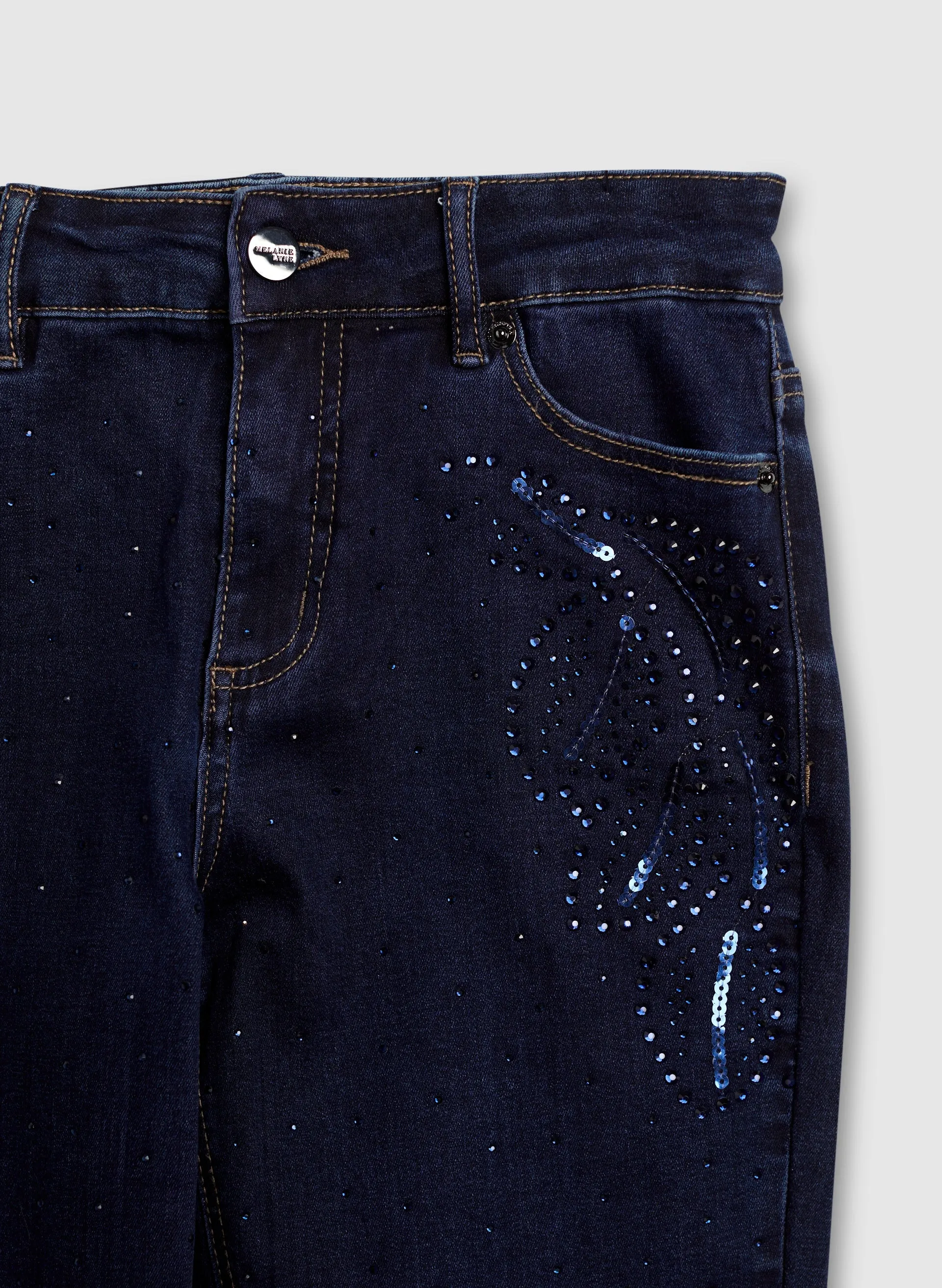 Sequin Detail Straight Leg Jeans sold by Melanie Lyne product image thumbnail 4