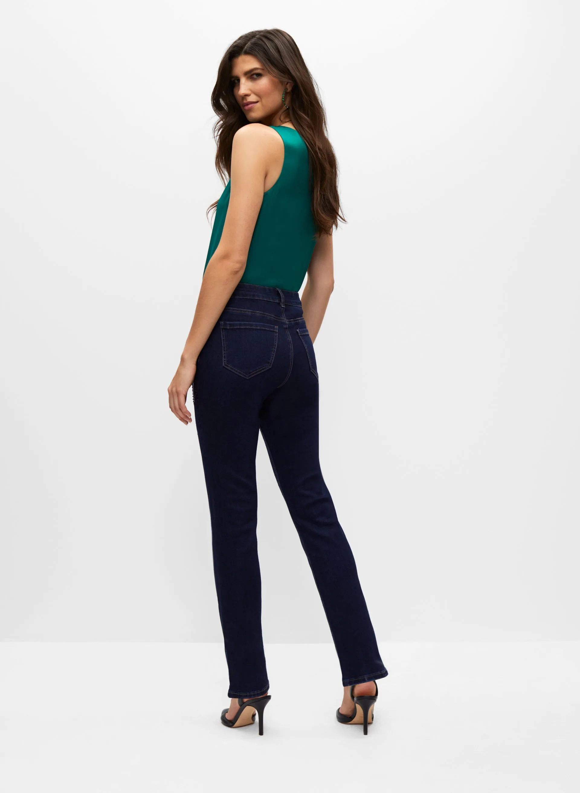 Sequin Detail Straight Leg Jeans sold by Melanie Lyne product image thumbnail 2