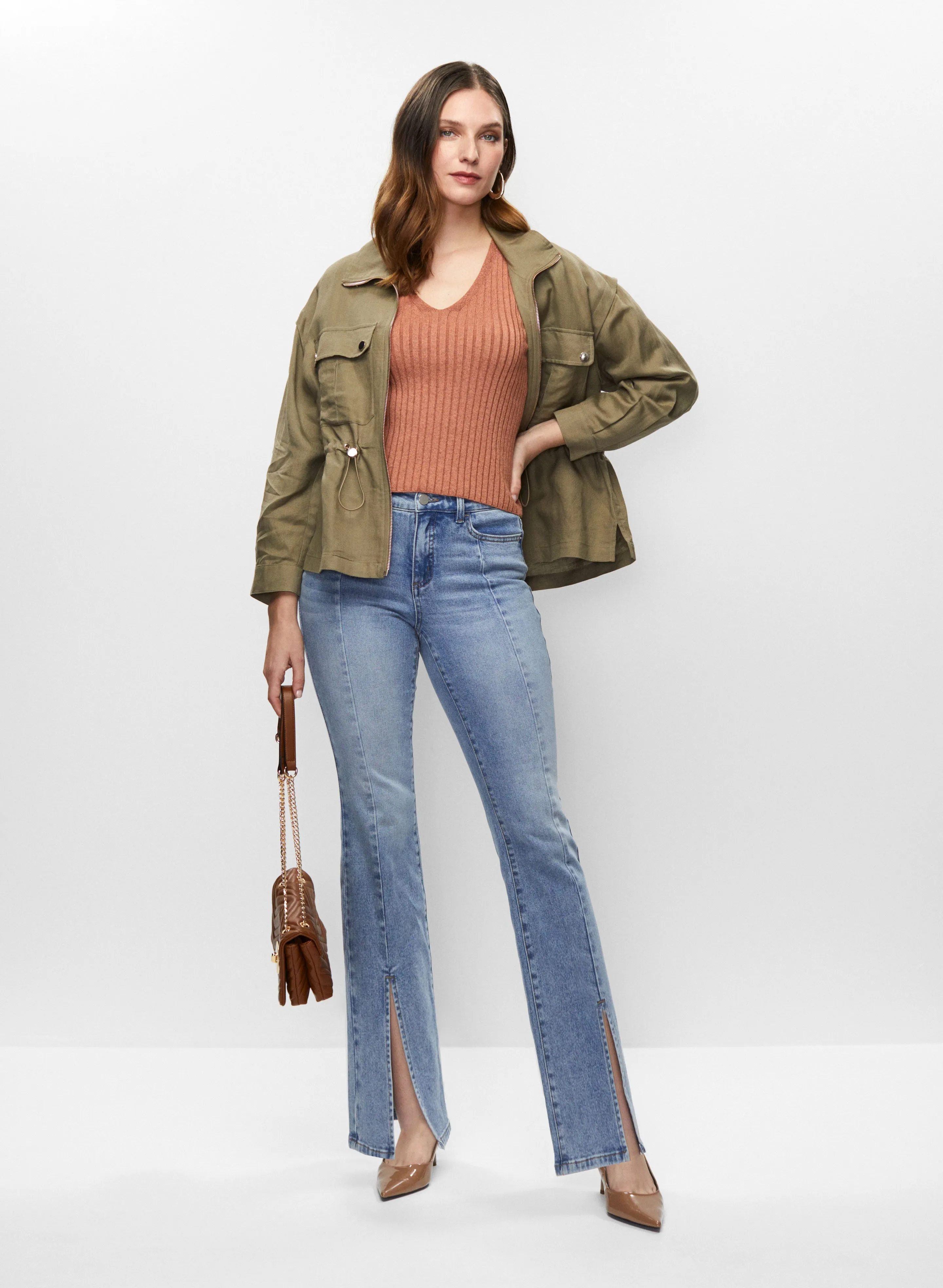 Cargo Jacket & Front Slit Jeans sold by Melanie Lyne