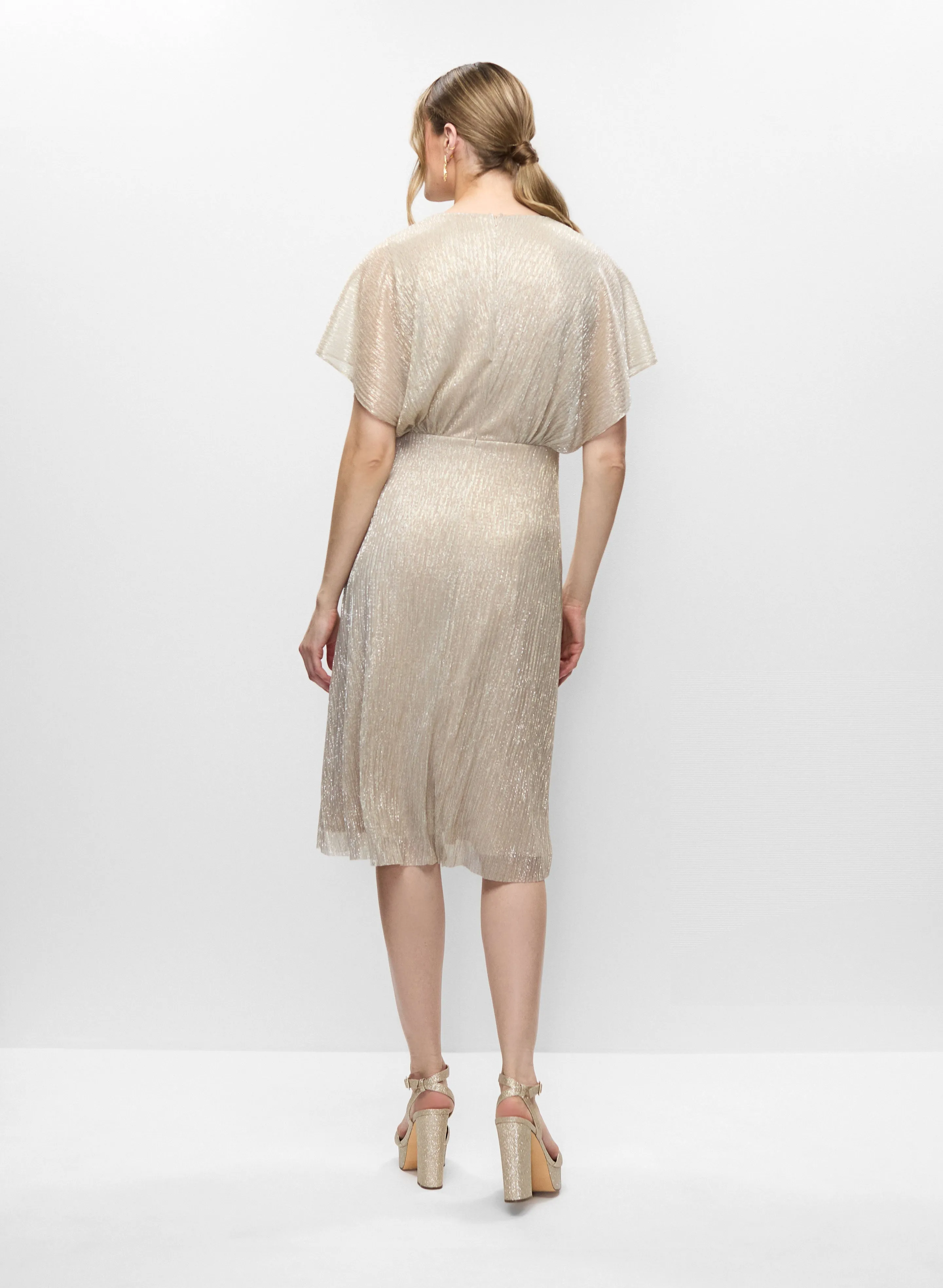 Joseph Ribkoff - Metallic Wrap-Style Dress sold by Melanie Lyne product image thumbnail 4