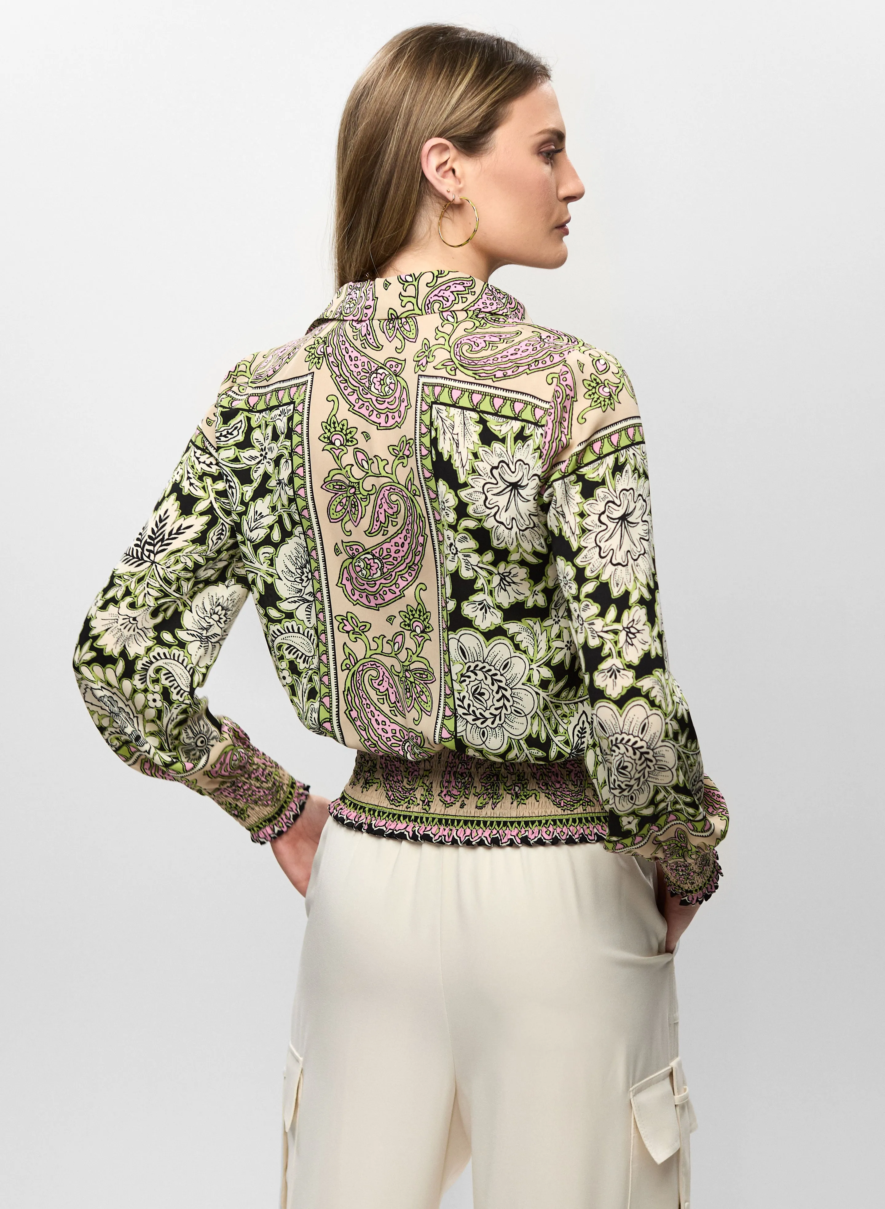 Paisley Print Smocked Blouse sold by Melanie Lyne product image thumbnail 4