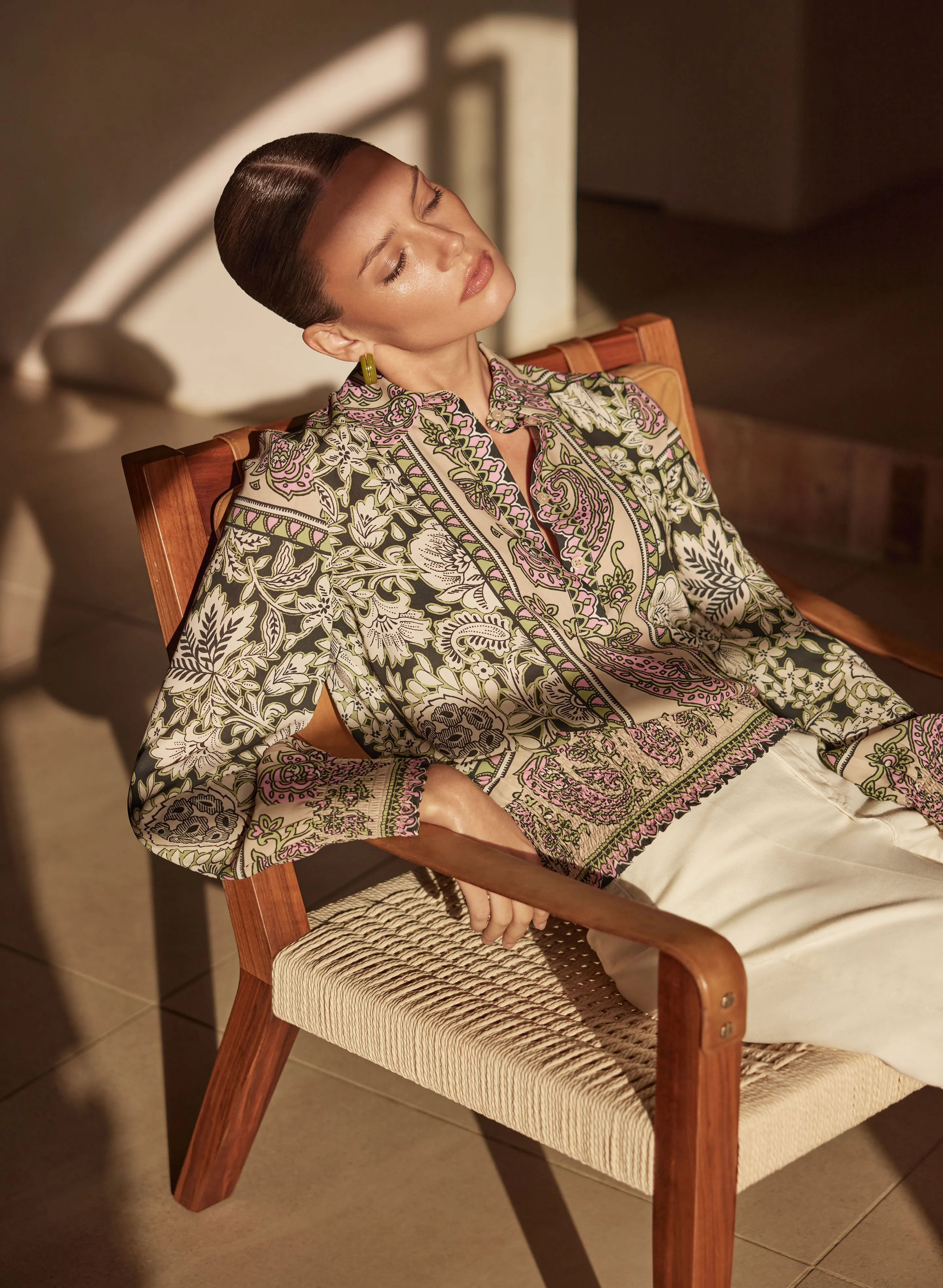 Paisley Print Smocked Blouse sold by Melanie Lyne product image thumbnail 3