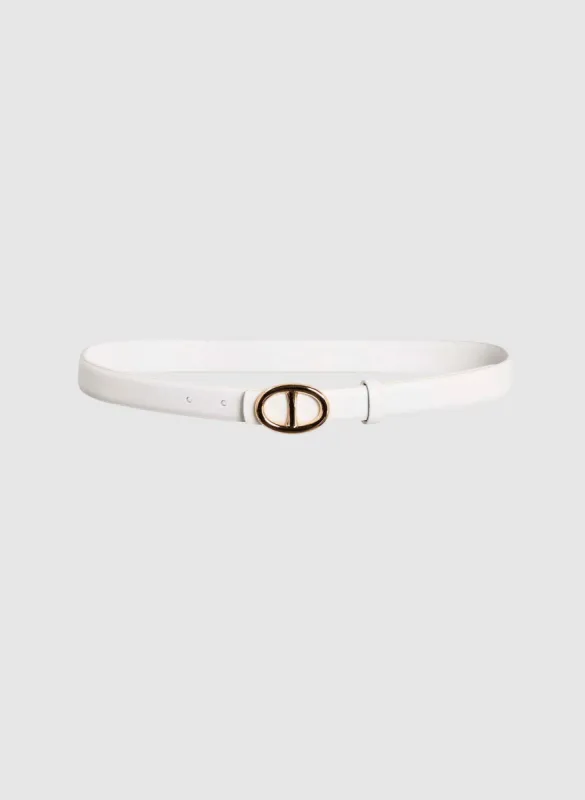 Leather Belt With Oval Buckle sold by Melanie Lyne