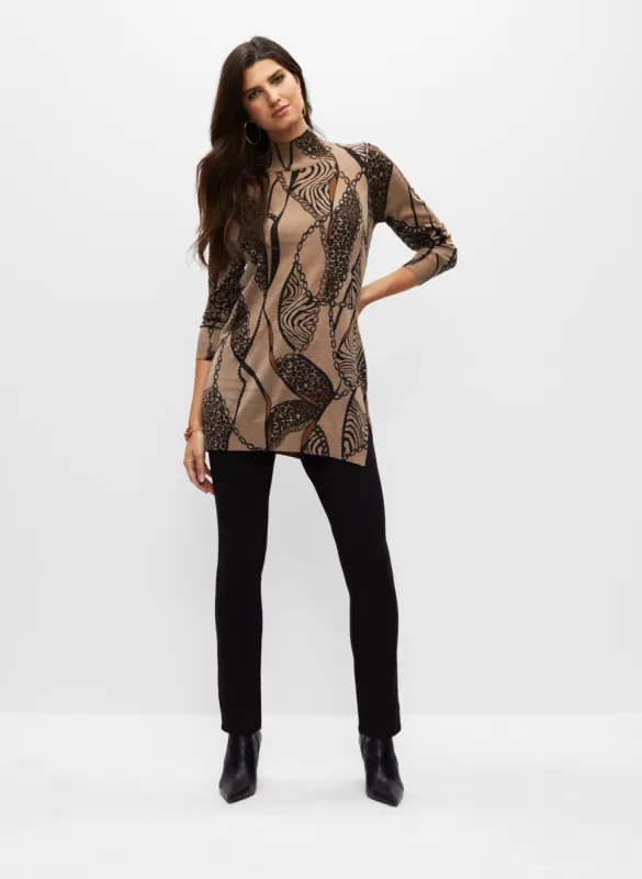 Chain & Animal Print Tunic Sweater sold by Melanie Lyne