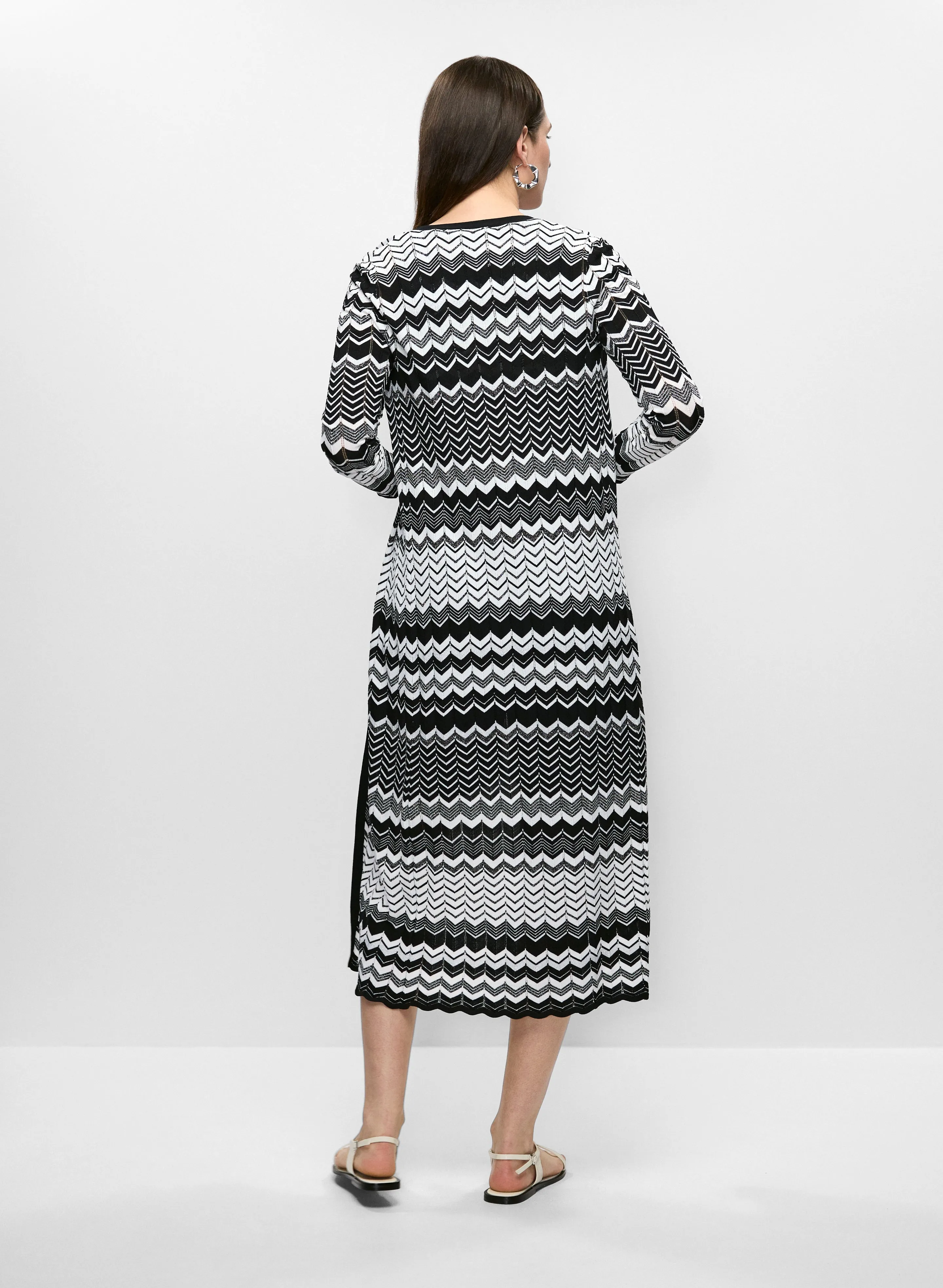 Zigzag Knit Duster Cardigan sold by Melanie Lyne product image thumbnail 4