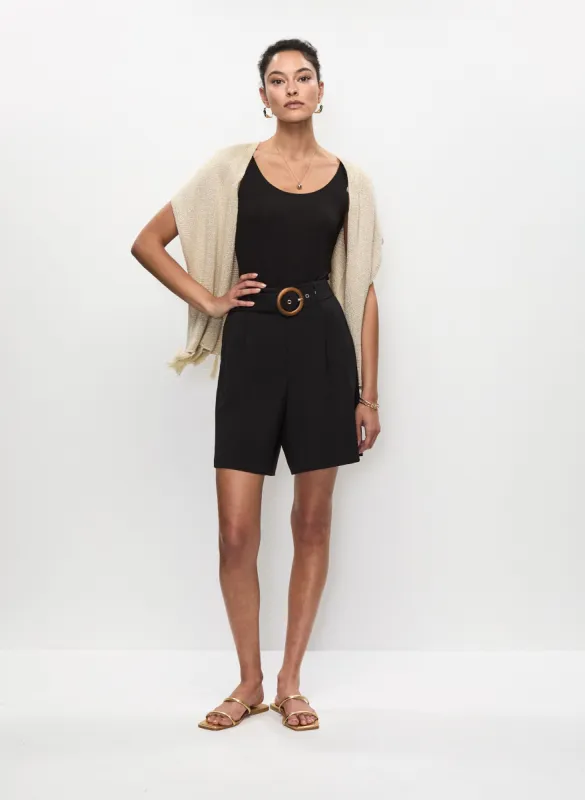 Scoop Neck Cami & Pleated Belted Shorts sold by Melanie Lyne