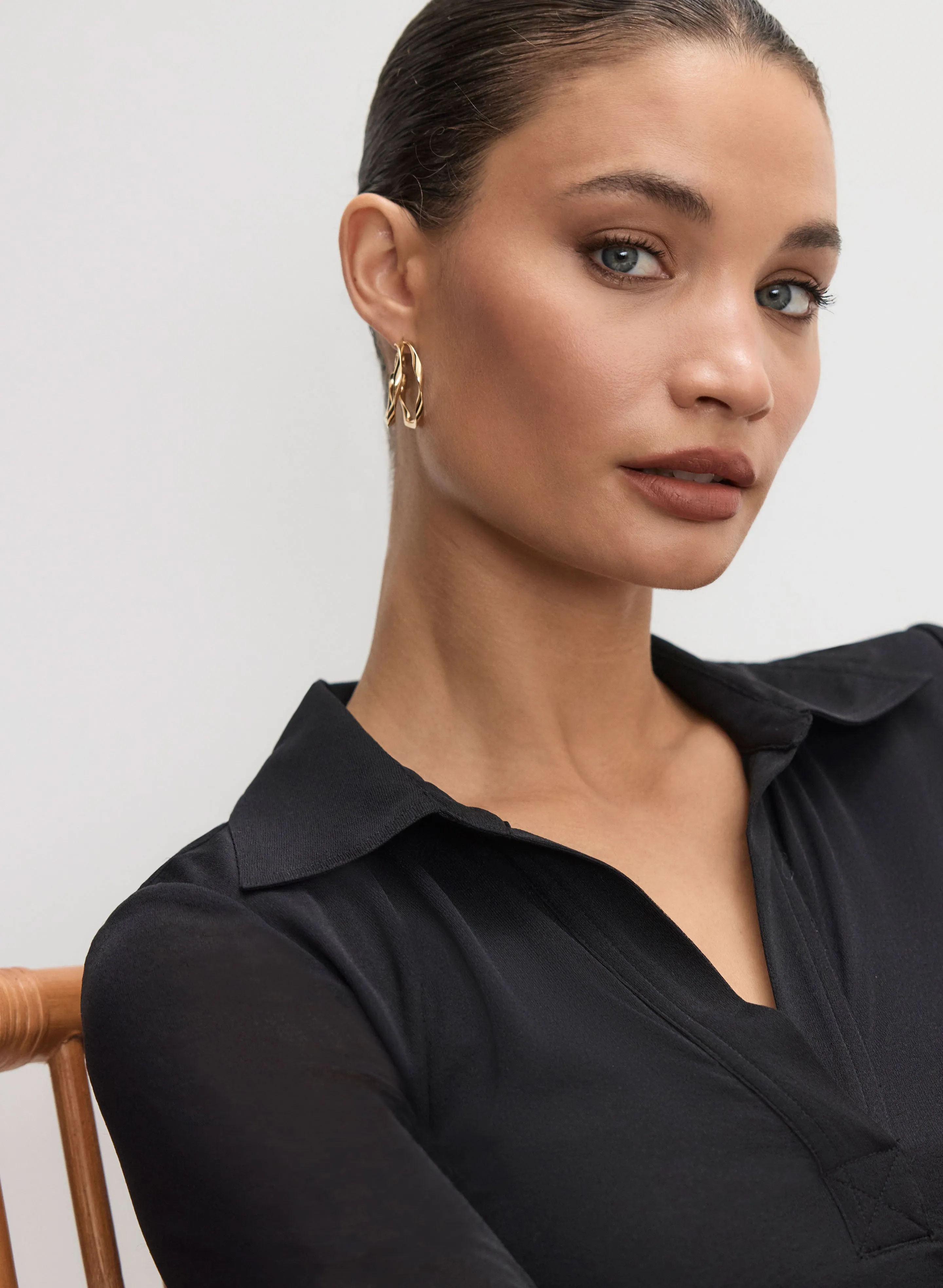 Twist Hoop Earrings sold by Melanie Lyne product image thumbnail 2