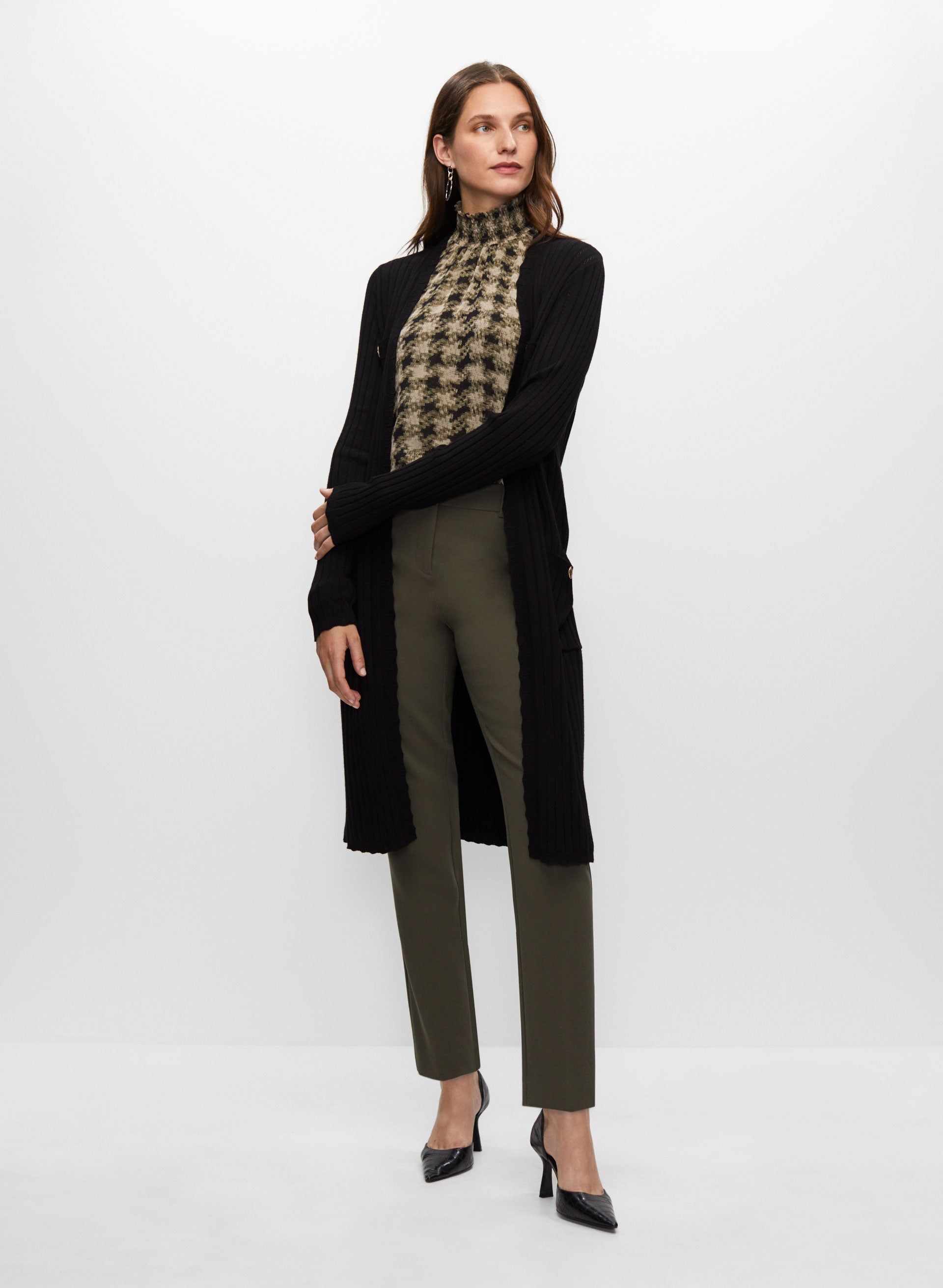 Pointelle Stitch Duster Cardigan sold by Melanie Lyne product image thumbnail 3