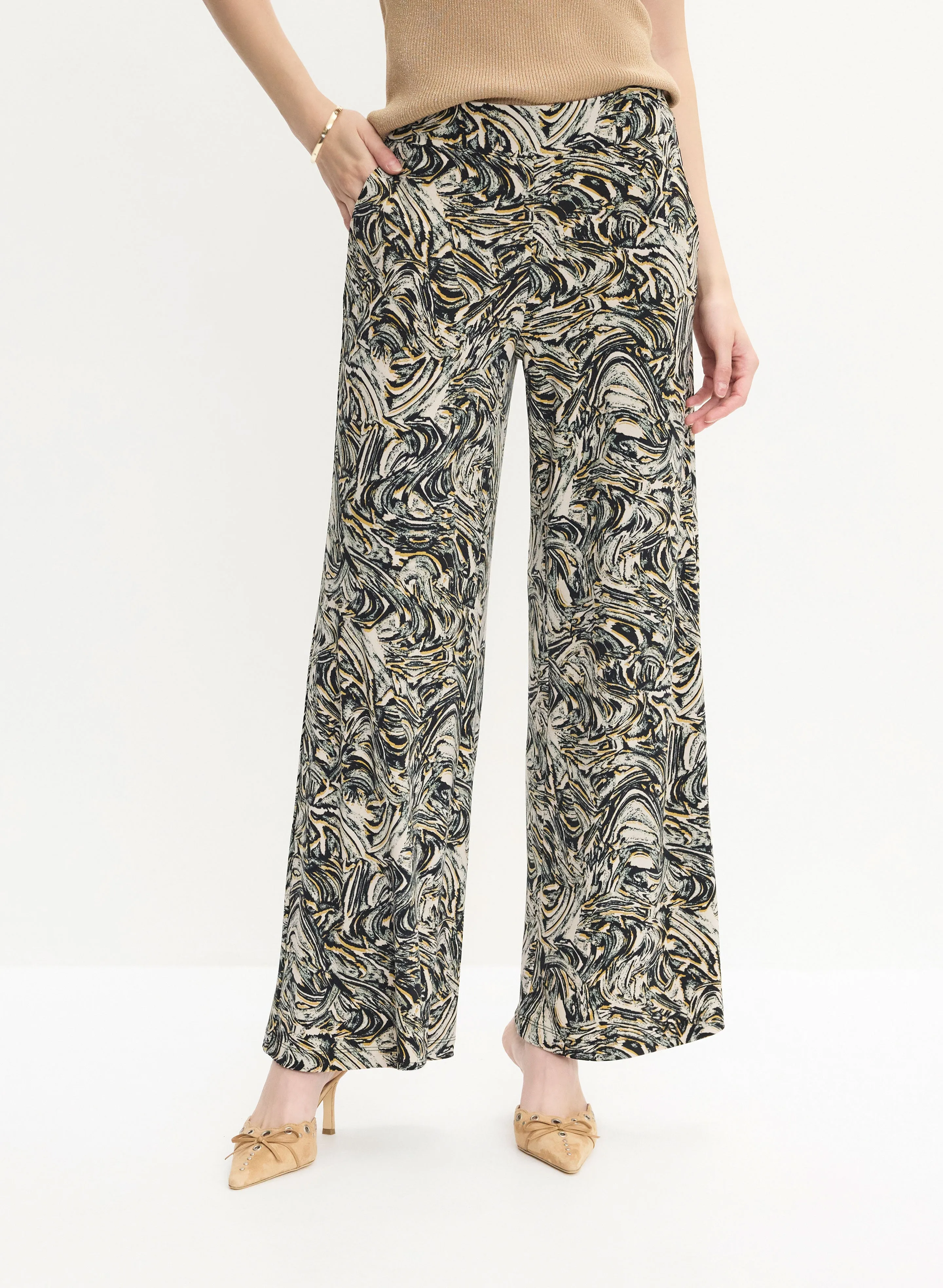 Abstract Print Wide-Leg Pants sold by Melanie Lyne