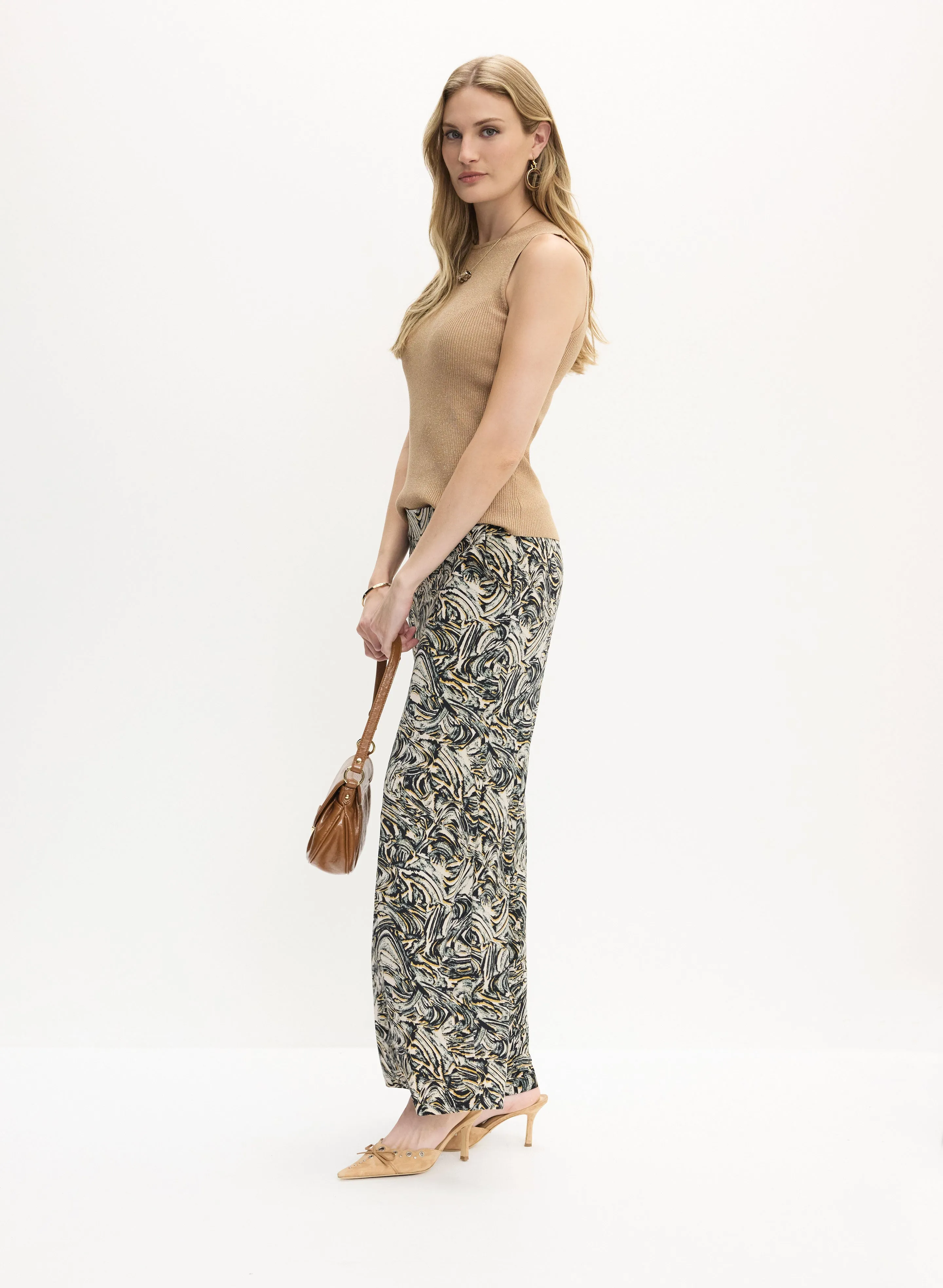 Abstract Print Wide-Leg Pants sold by Melanie Lyne product image thumbnail 5