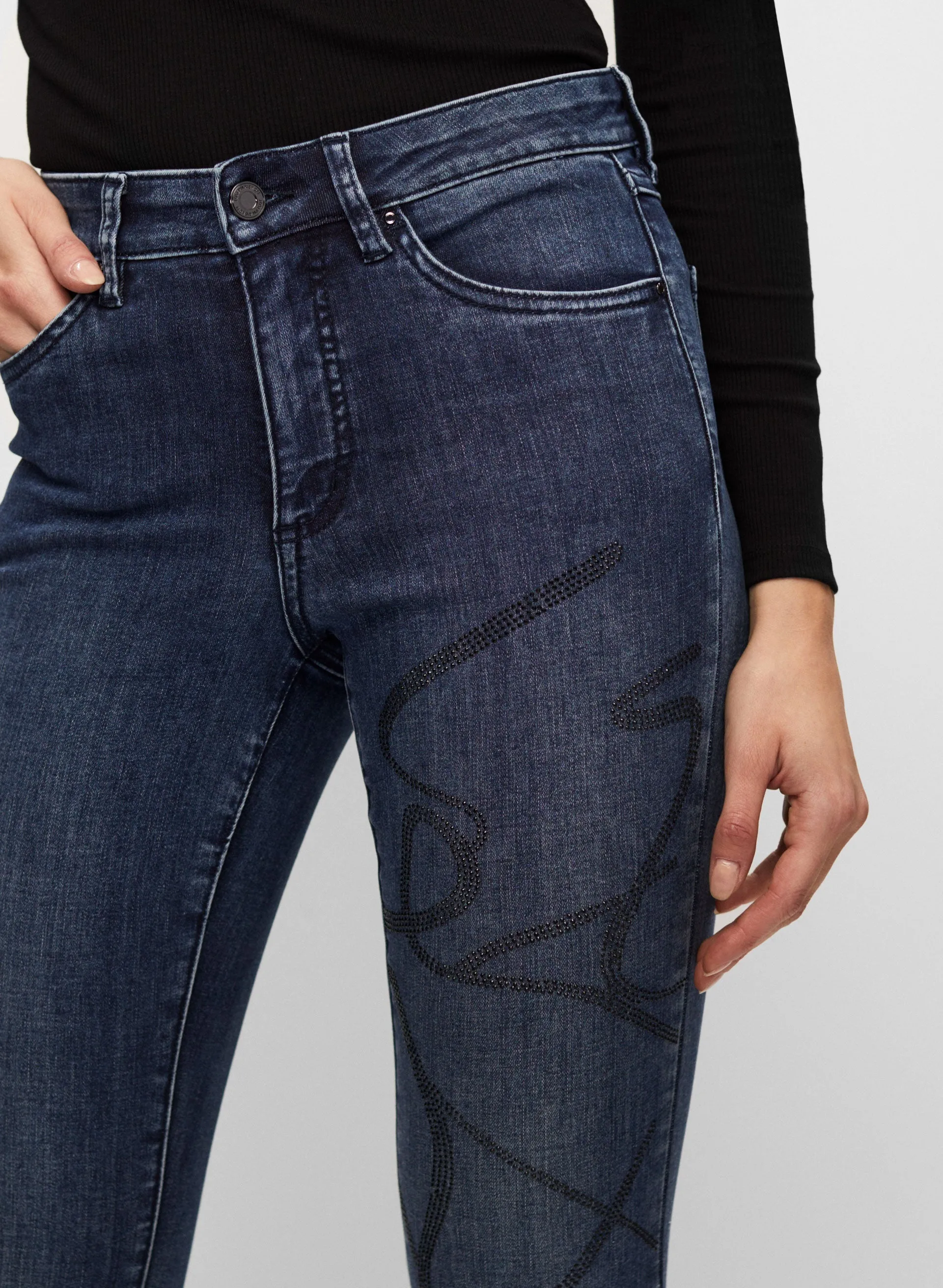 Joseph Ribkoff - Embellished Slim Leg Jeans sold by Melanie Lyne product image thumbnail 4