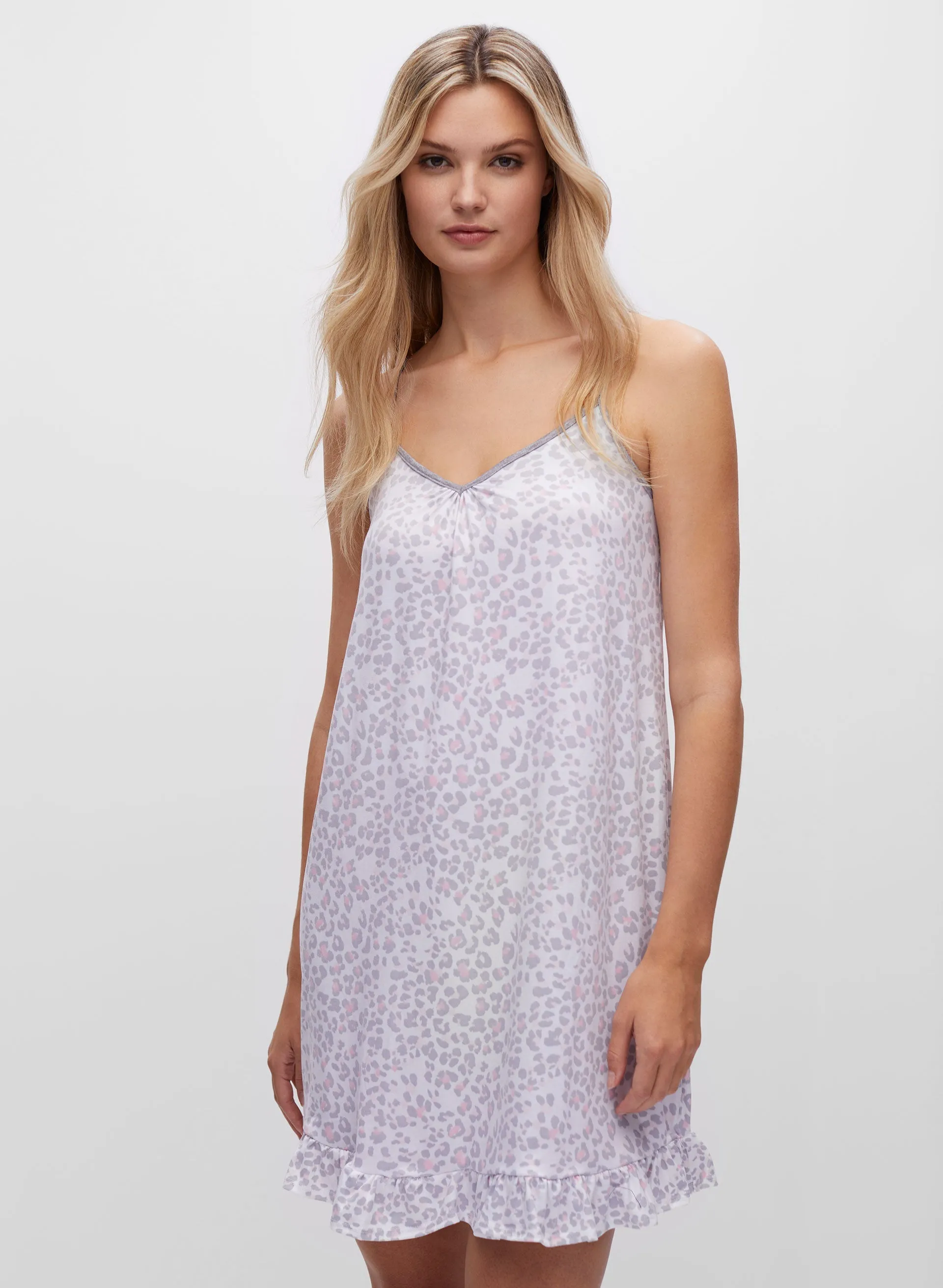 Animal Print Ruffle Hem Nightgown sold by Melanie Lyne product image thumbnail 3