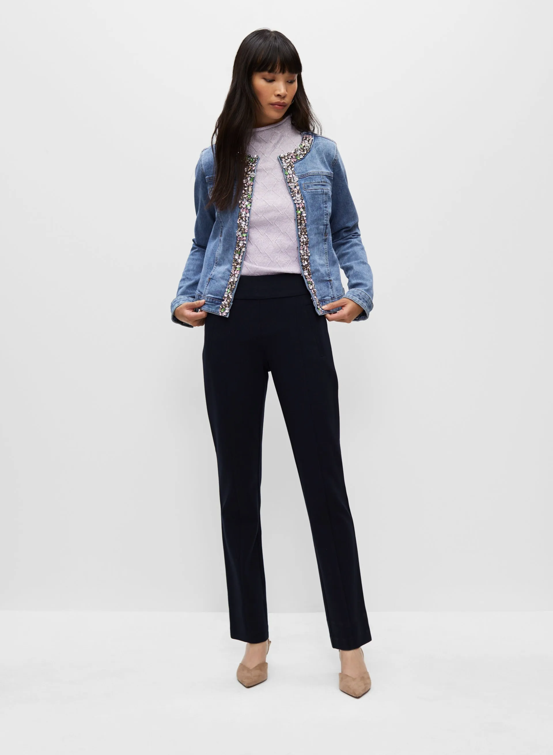Stone Detail Denim Jacket sold by Melanie Lyne product image thumbnail 3