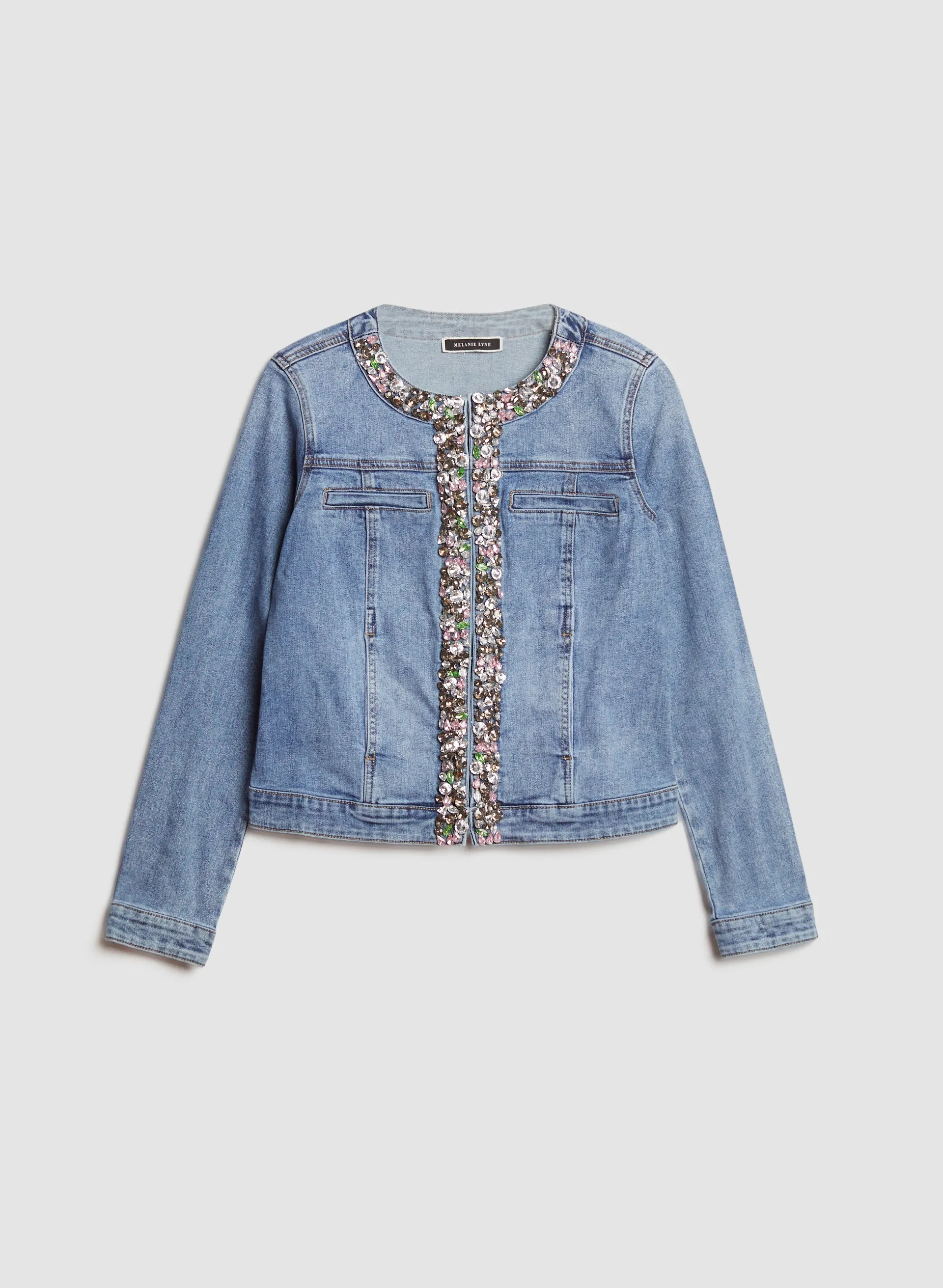 Stone Detail Denim Jacket sold by Melanie Lyne product image thumbnail 5