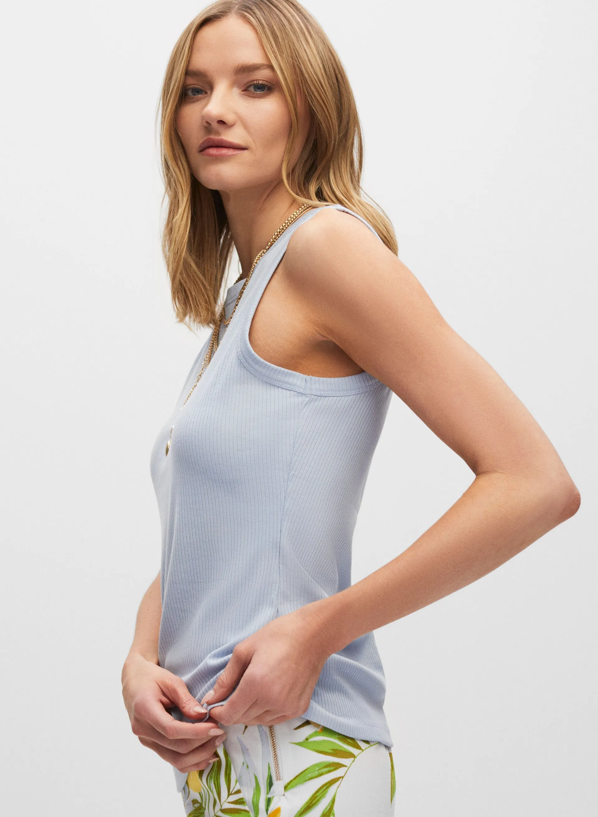 Sleeveless Ribbed Tank Top sold by Melanie Lyne