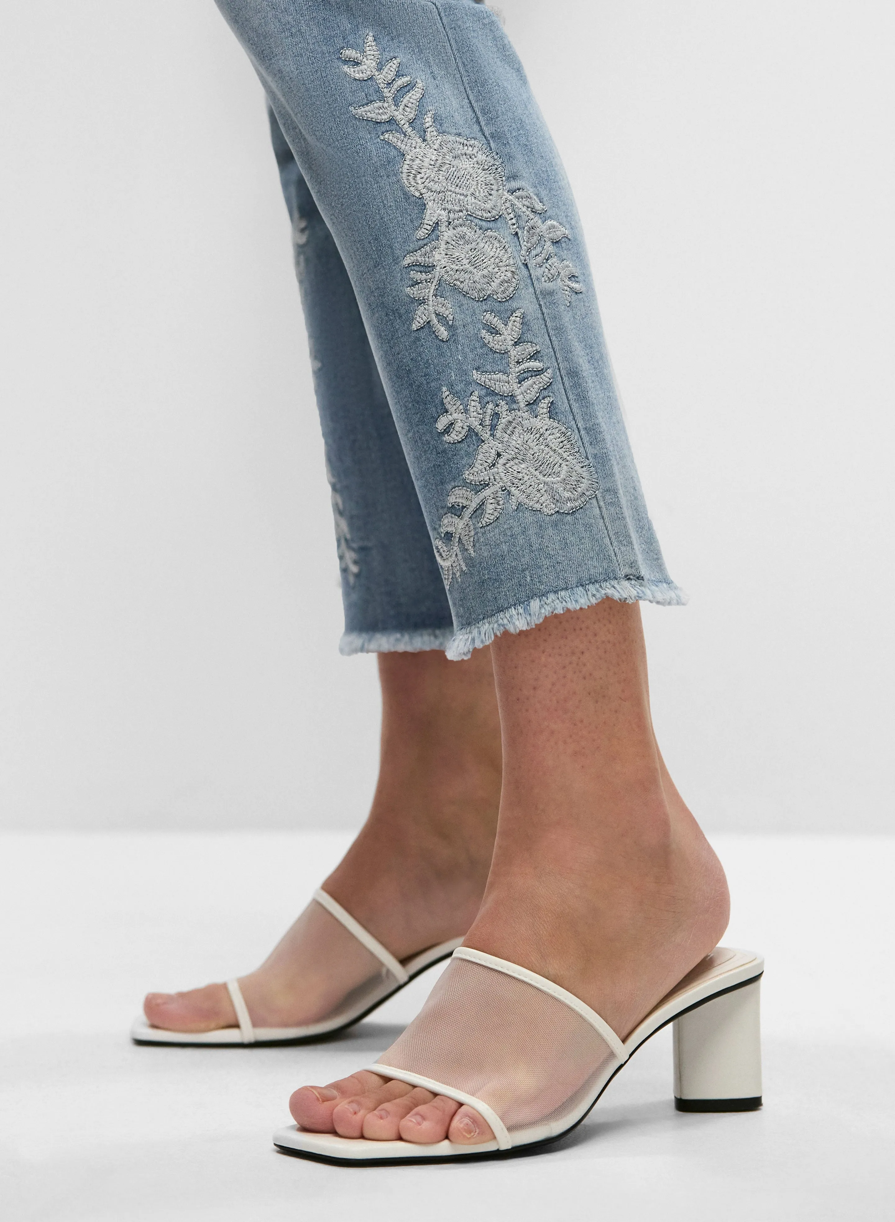 Embroidered Straight Leg Jeans sold by Melanie Lyne product image thumbnail 4