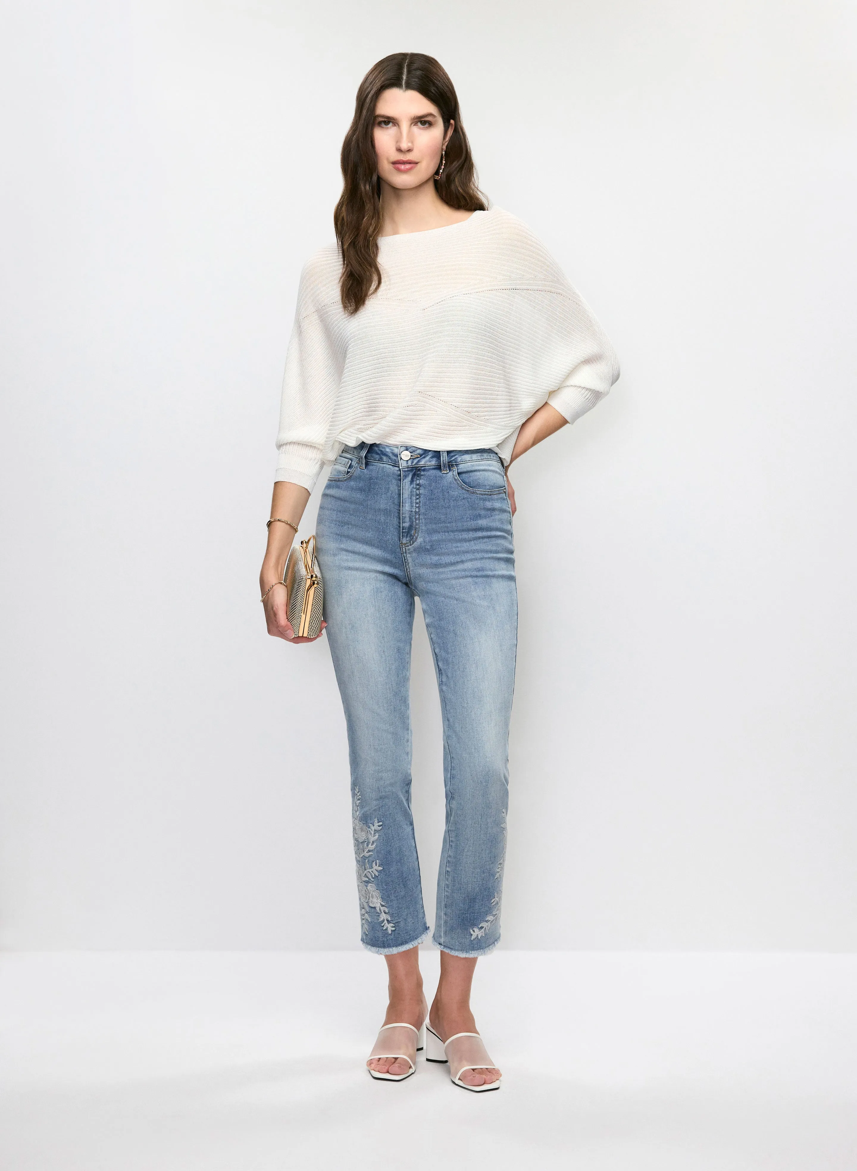 Embroidered Straight Leg Jeans sold by Melanie Lyne product image thumbnail 3