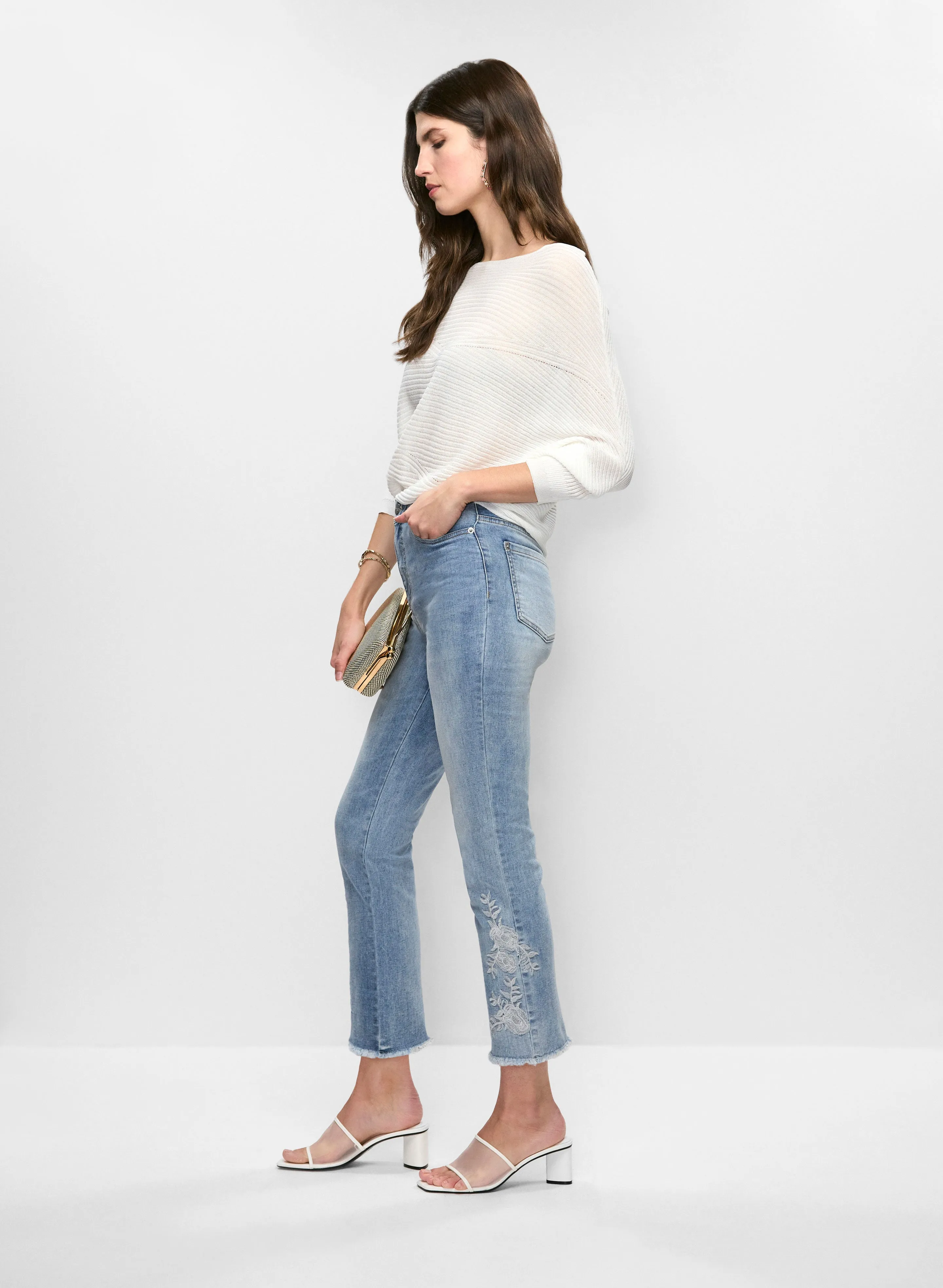 Embroidered Straight Leg Jeans sold by Melanie Lyne product image thumbnail 5